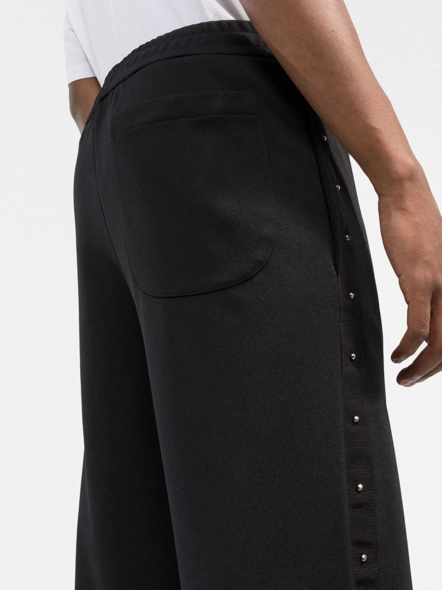 studded drawstring track pants