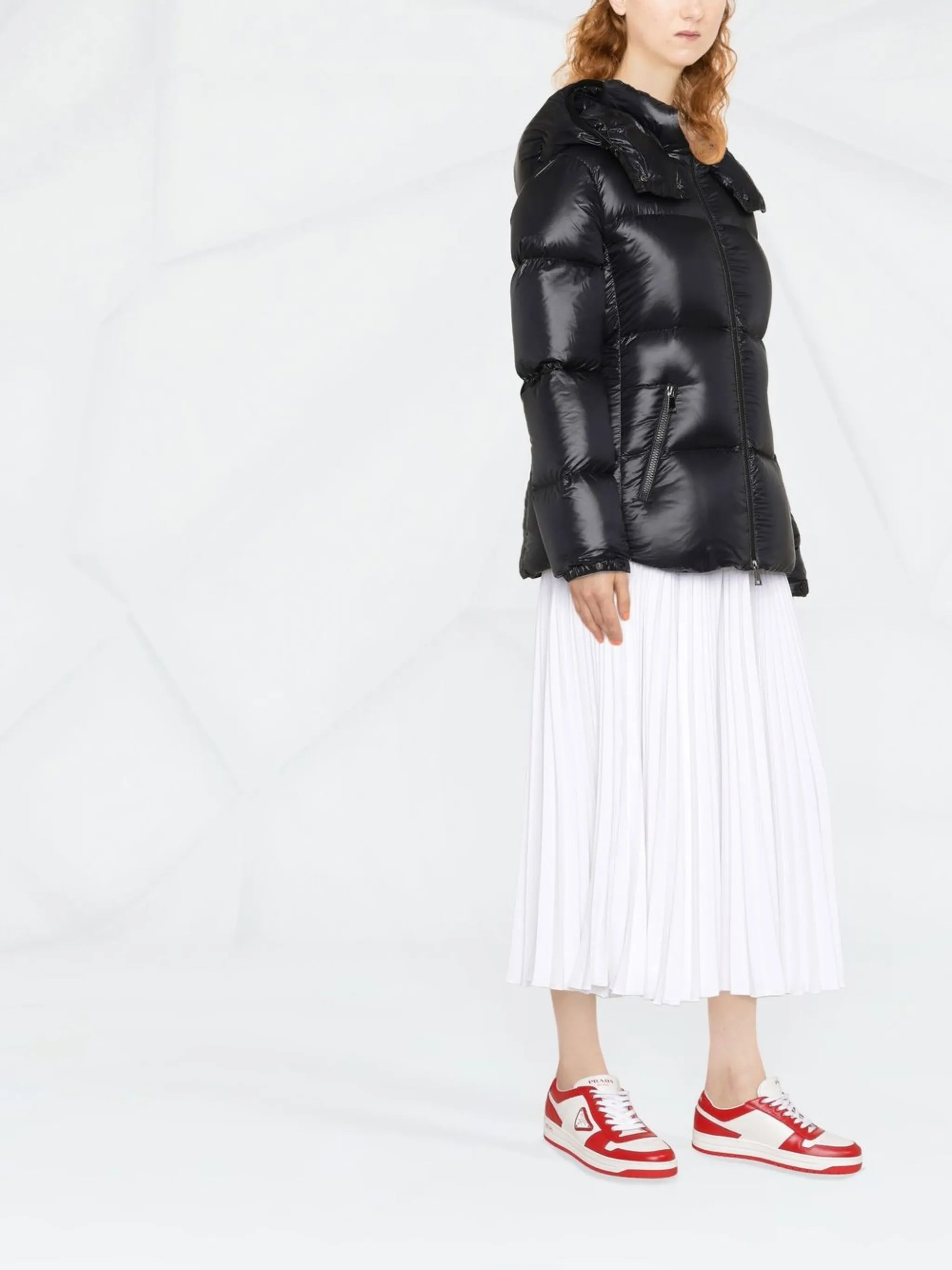 logo-patch padded down jacket