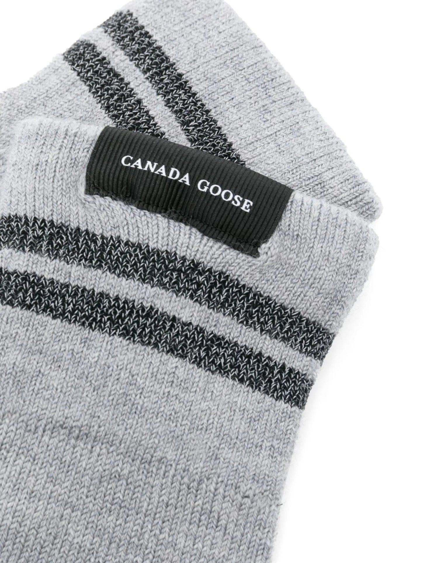 striped knit gloves