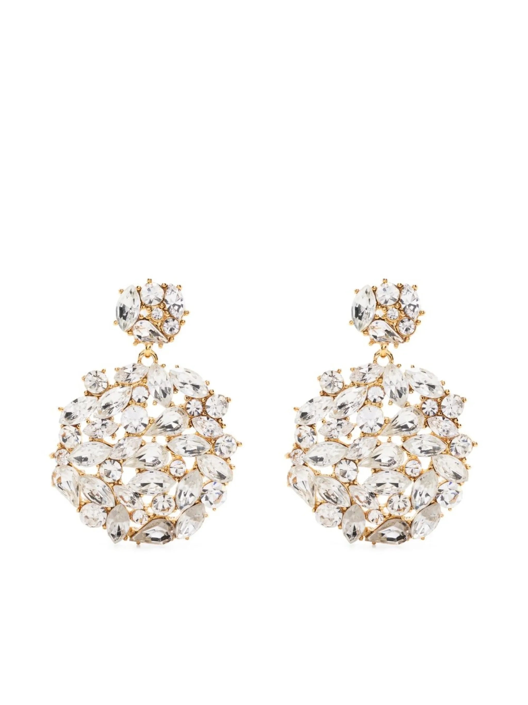 crystal-embellished drop earrings