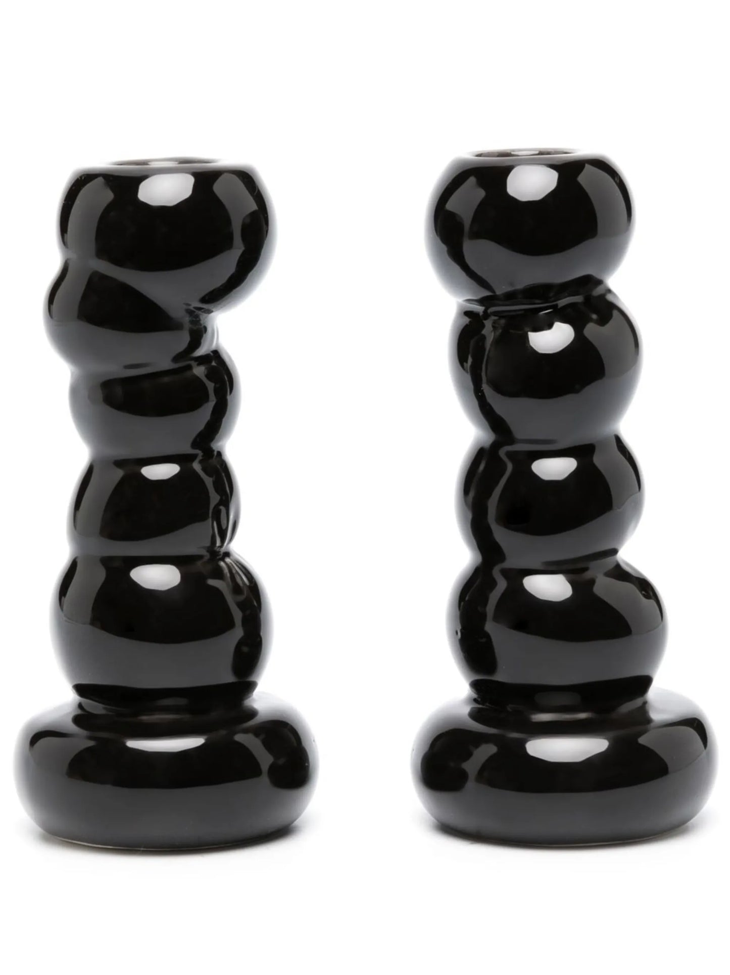 sculpted candlesticks set of 2
