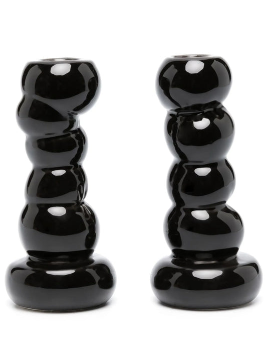 sculpted candlesticks set of 2