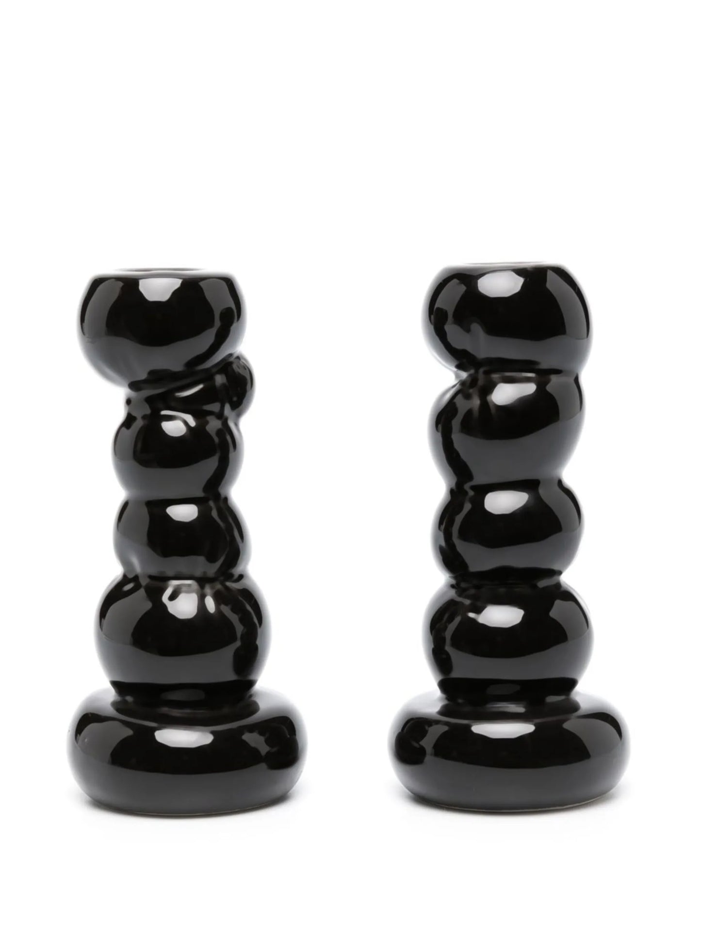 sculpted candlesticks set of 2