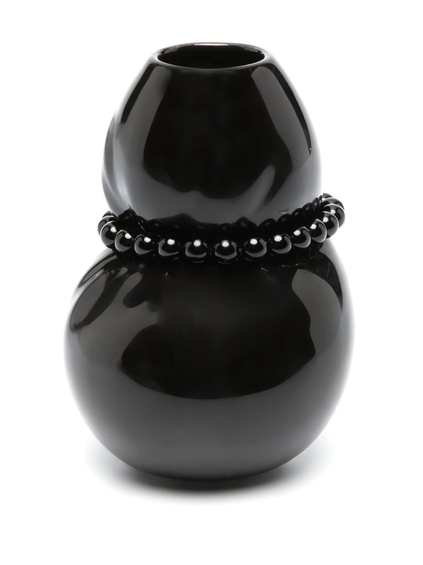 beaded-detail ceramic vase