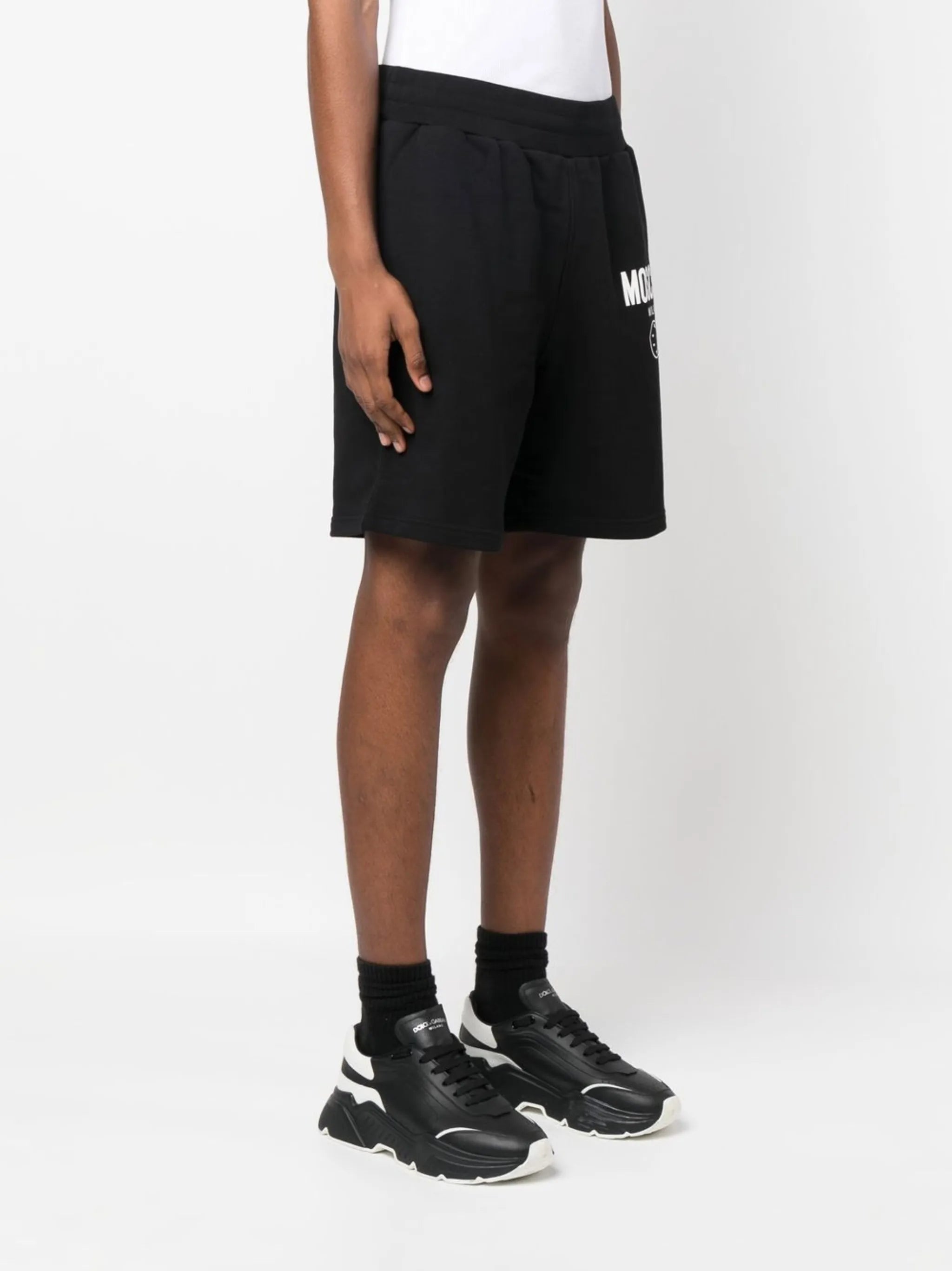 logo-print organic cotton shorts