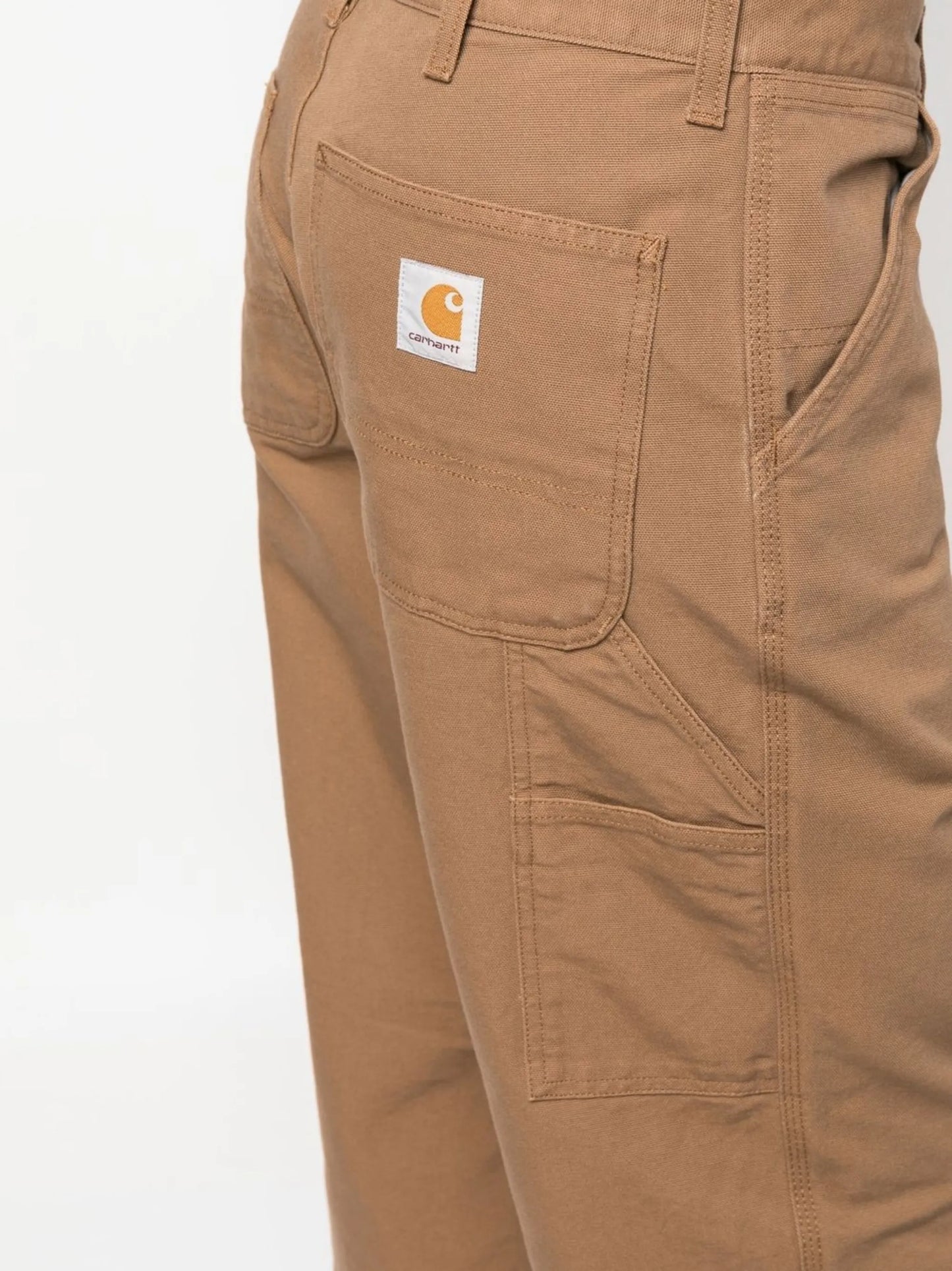 logo-patch straight leg trousers
