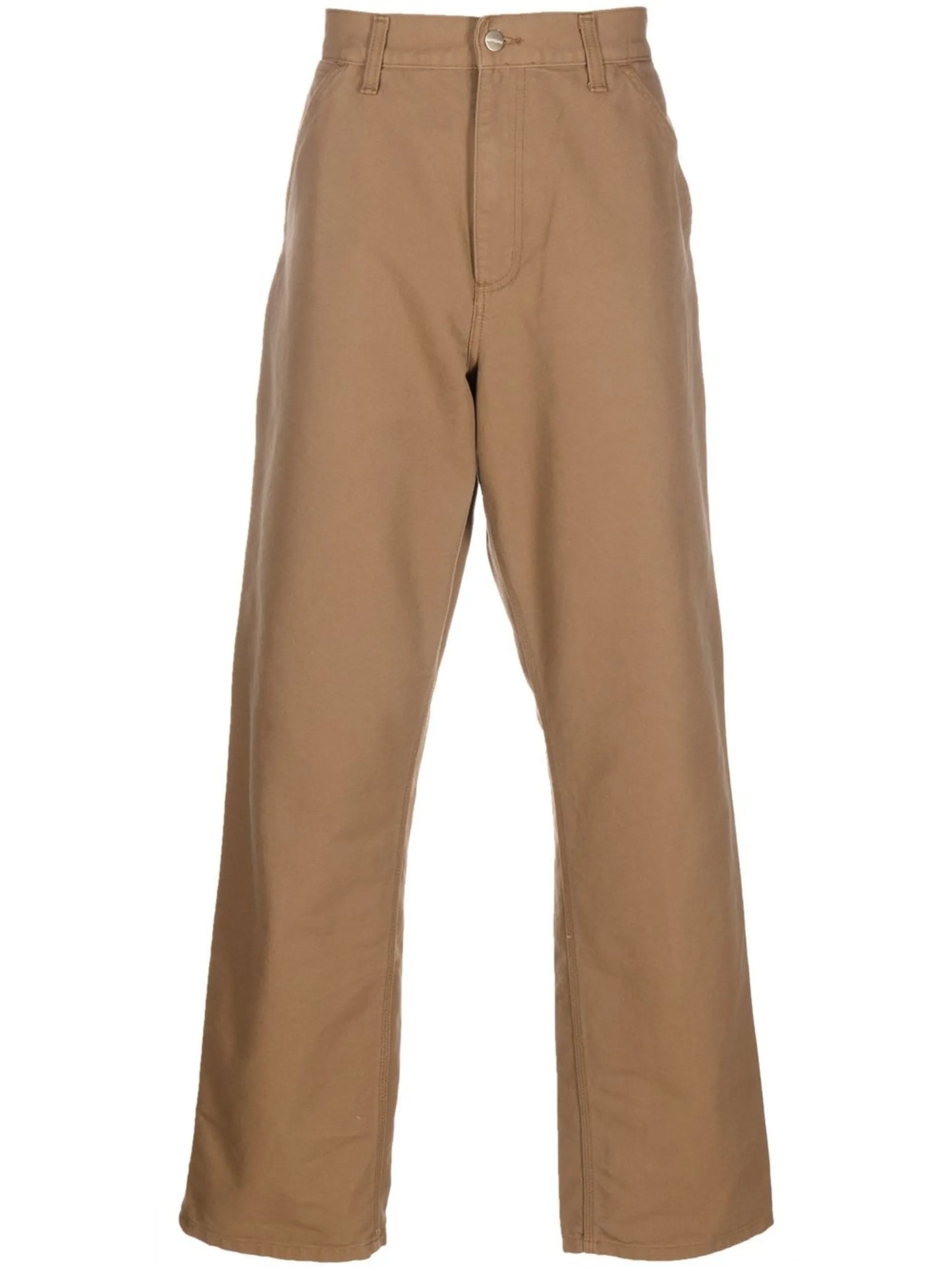 logo-patch straight leg trousers