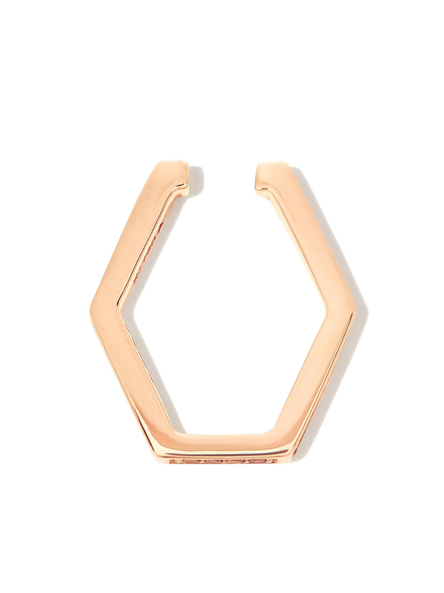 18kt rose gold Hexagon sapphire ear cuff