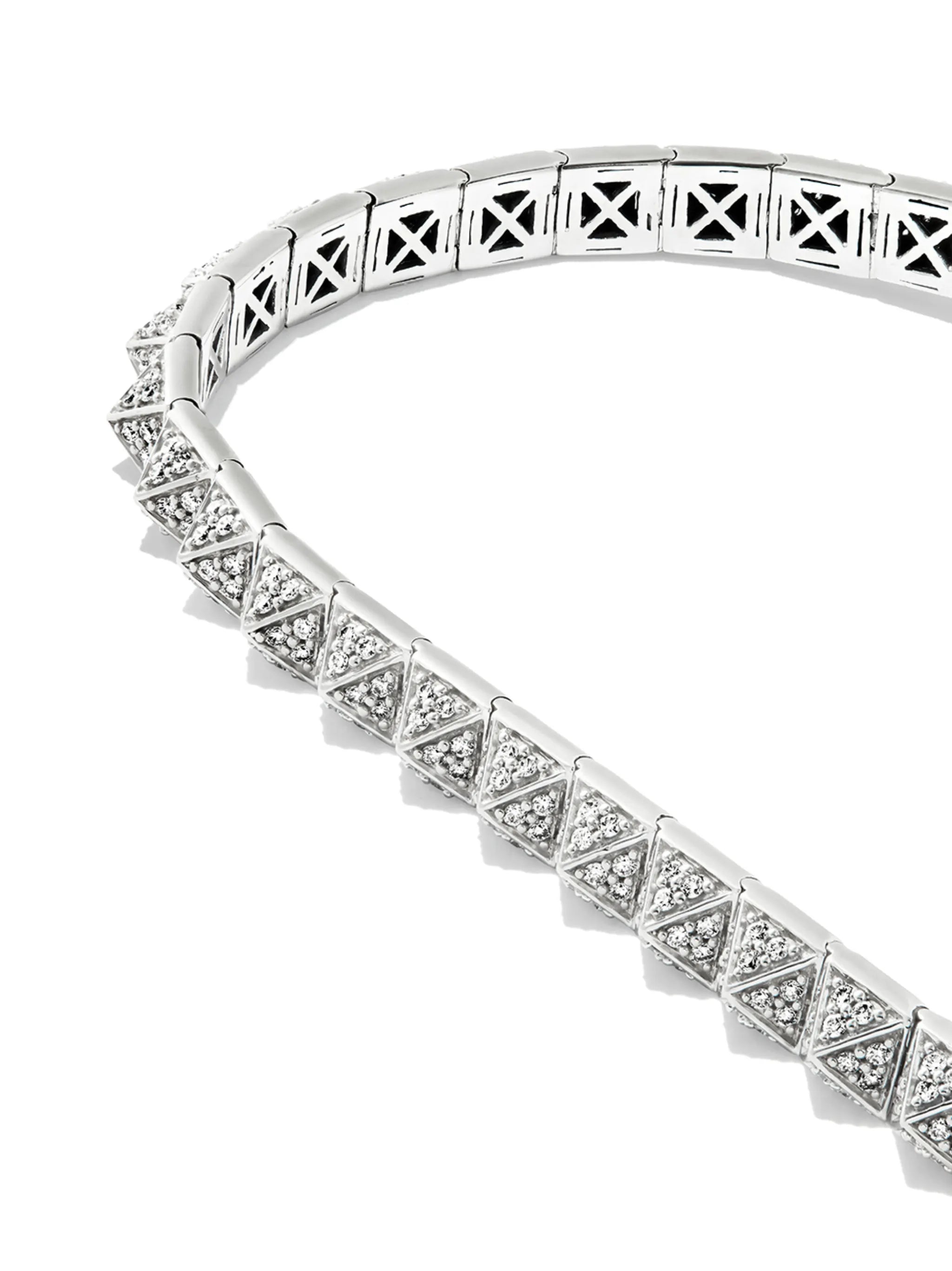 14kt white gold Prism diamond bracelet