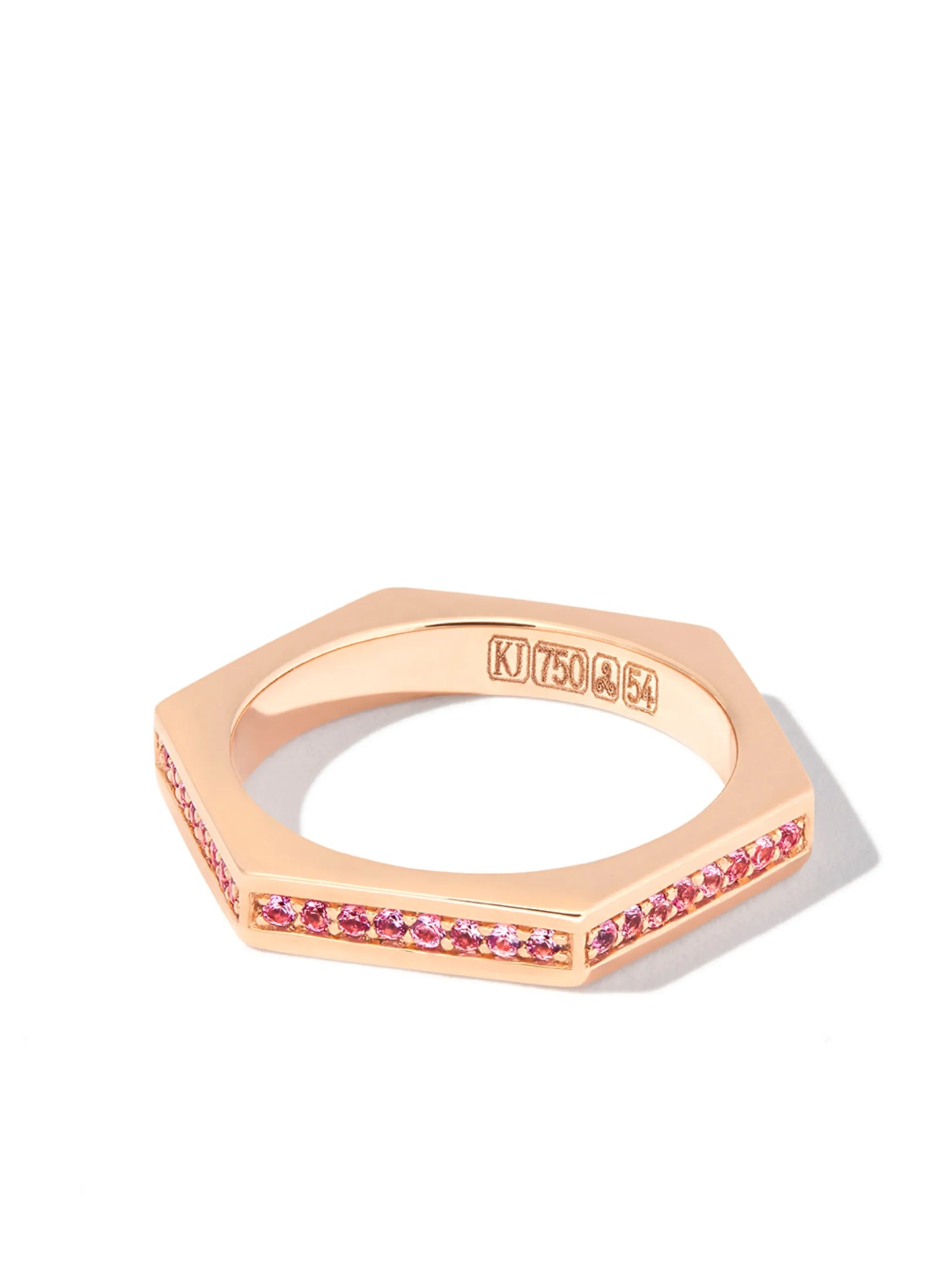 18kt rose gold sapphire eternity ring