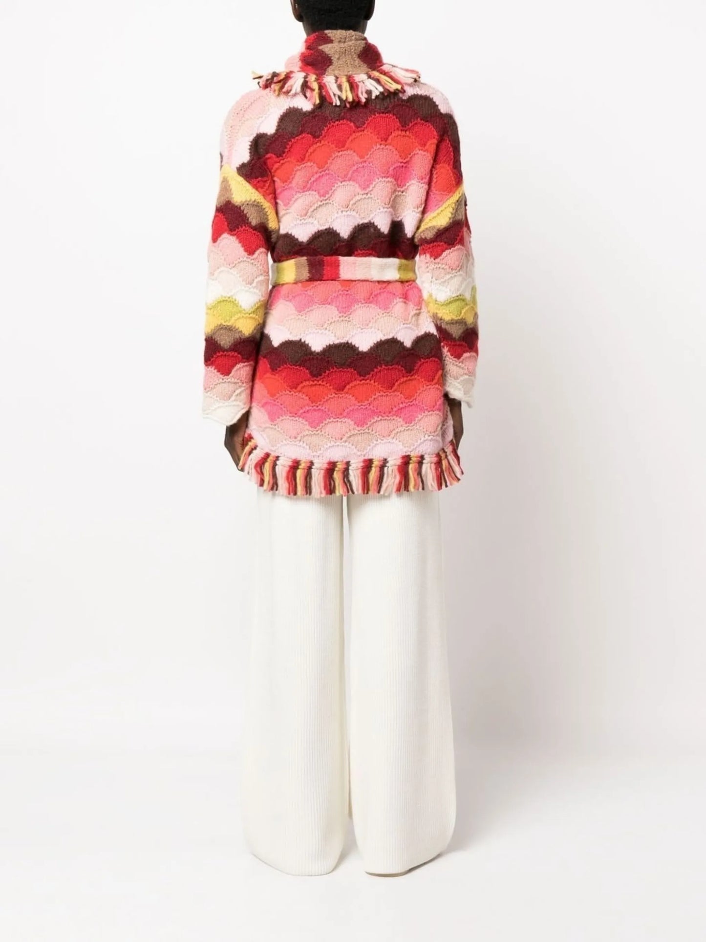 Under the Northern Sky wave motif cardigan