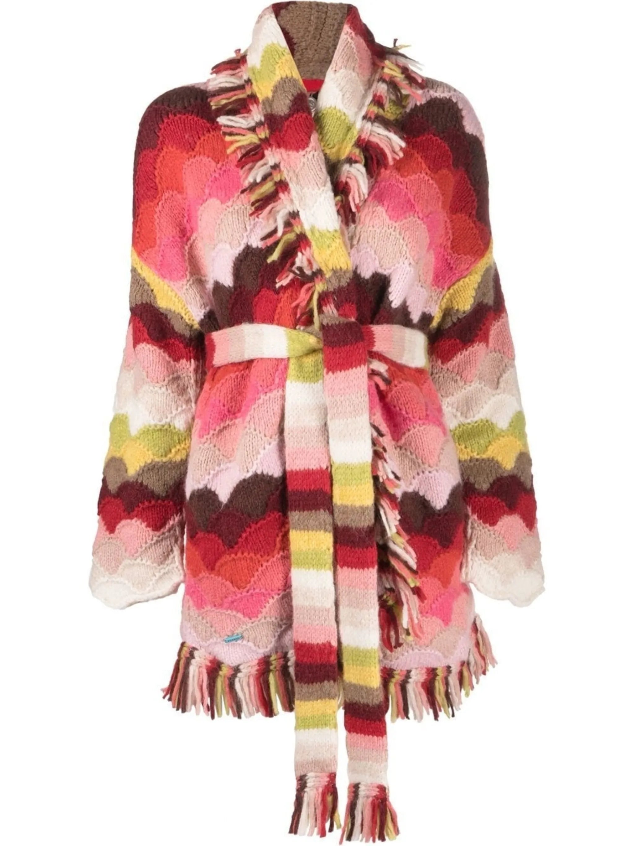 Under the Northern Sky wave motif cardigan