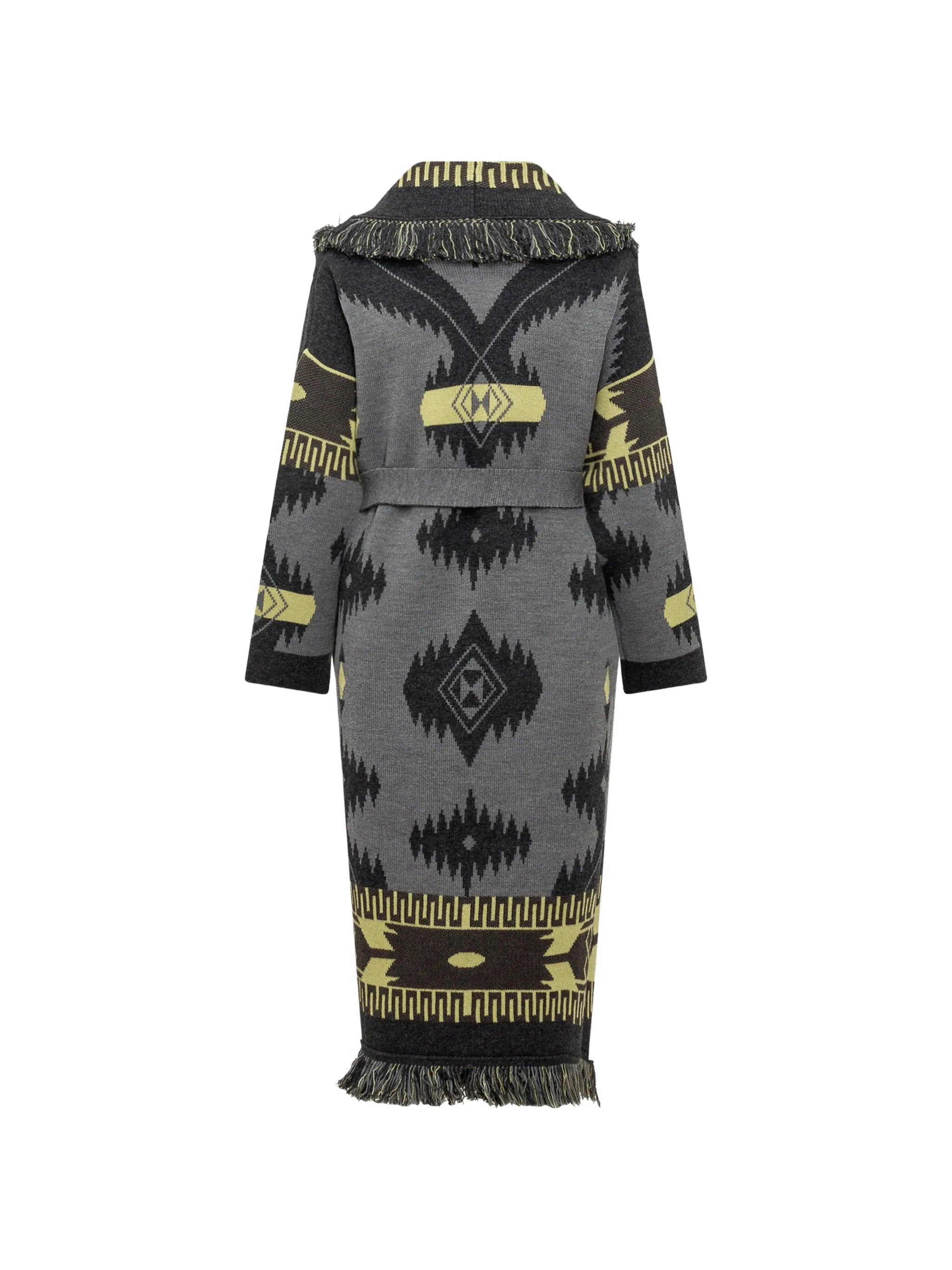 virgin-wool belted coat