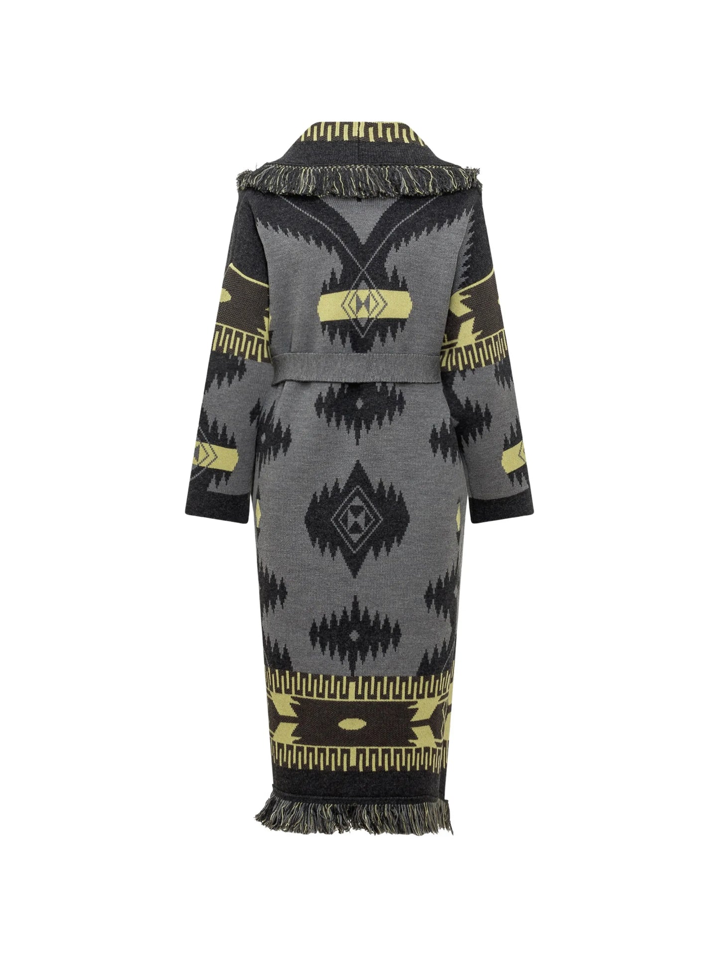 virgin-wool belted coat