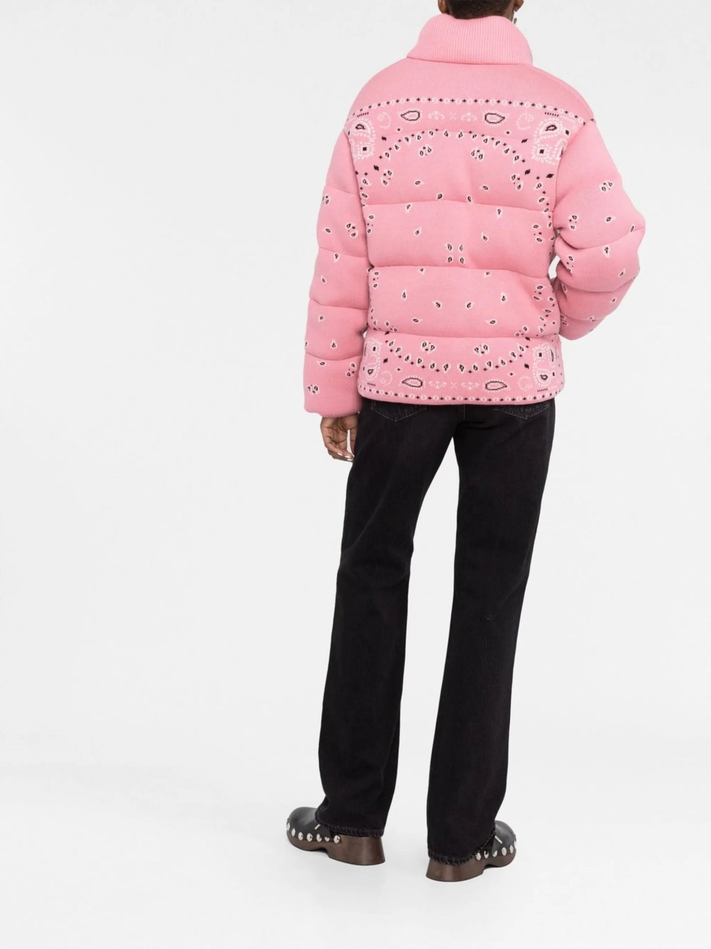 Bandana jacquard puffer jacket
