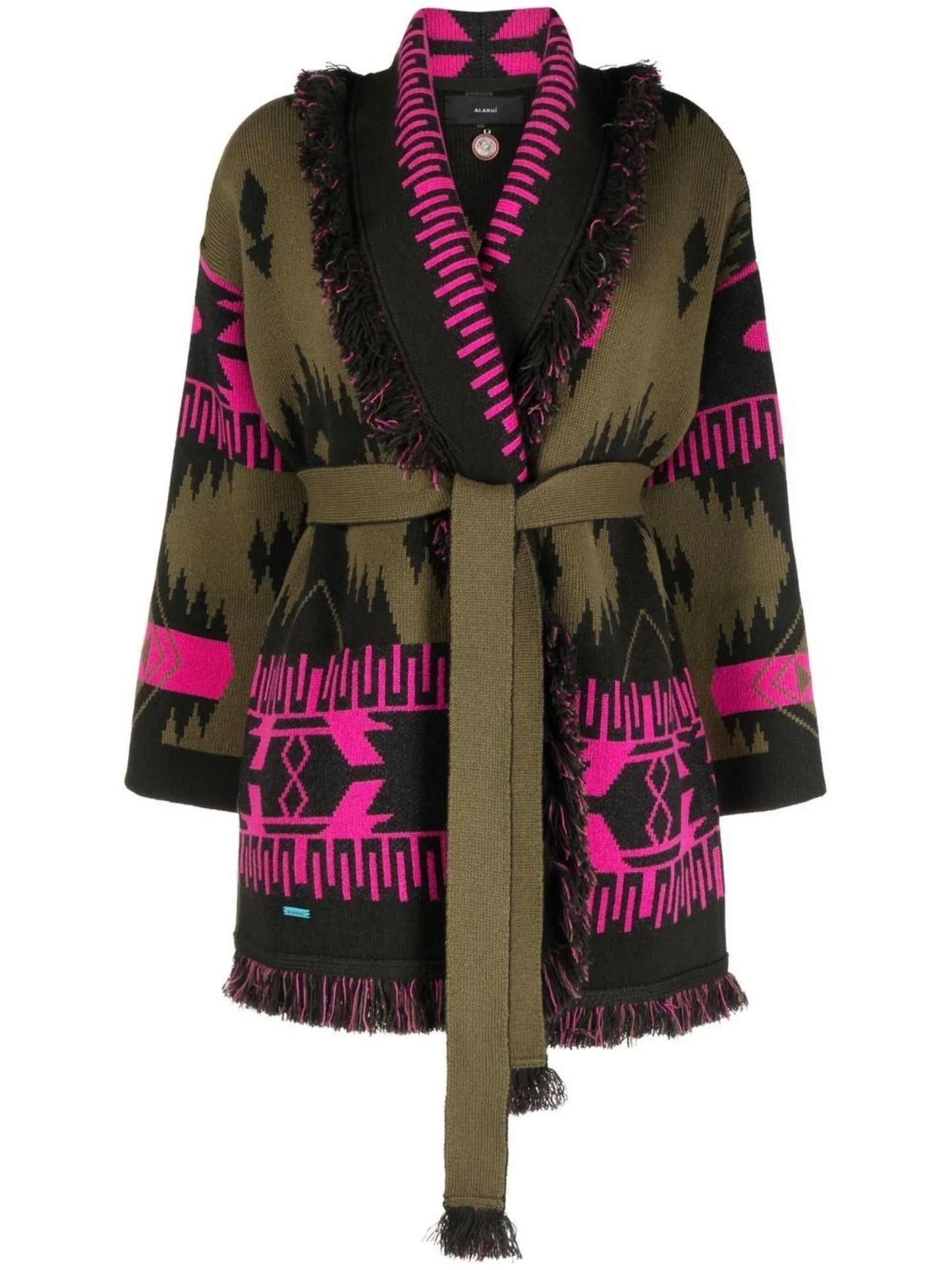 Icon geometric-jacquard cardigan