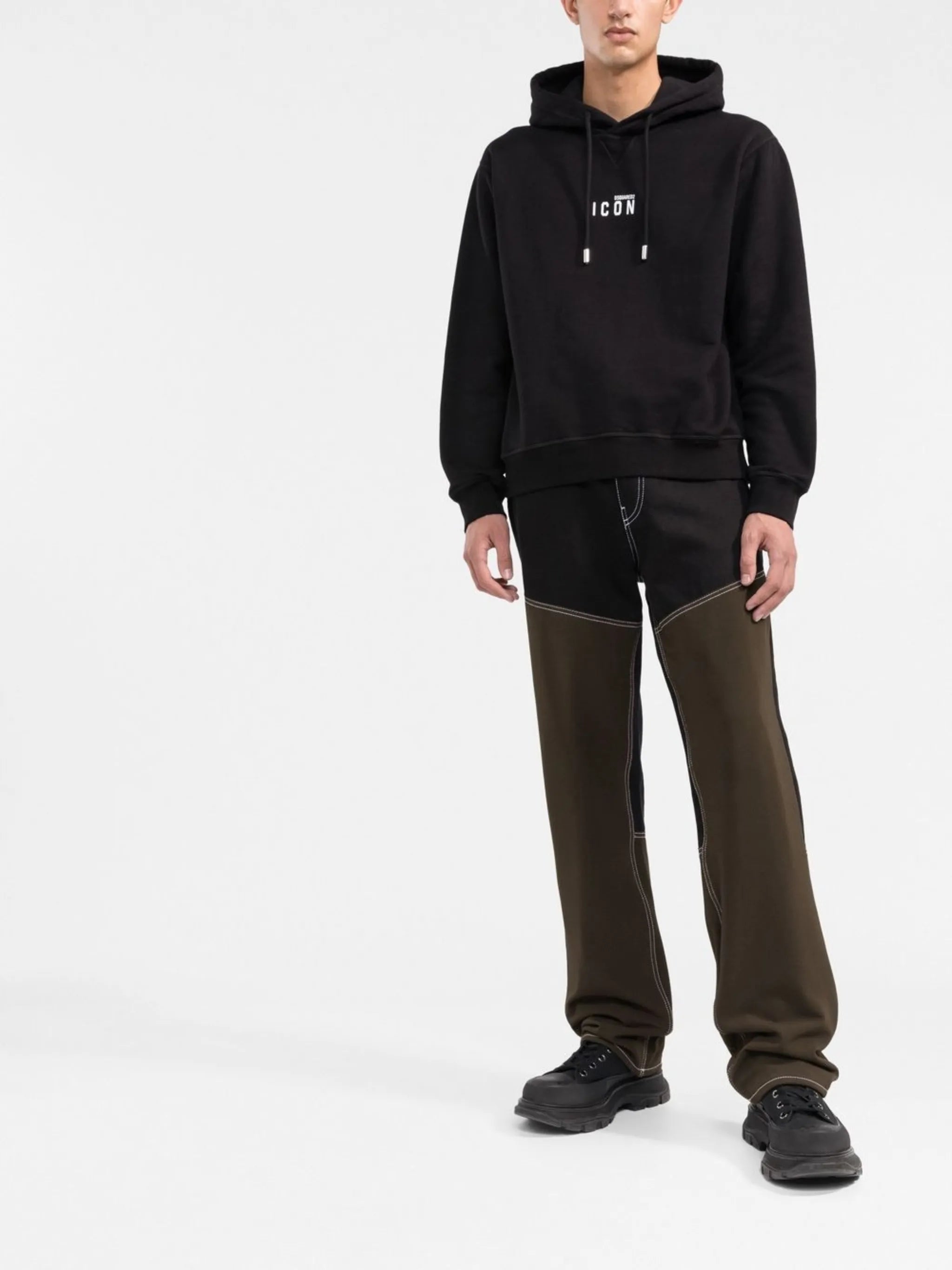 logo-print drawstring hoodie