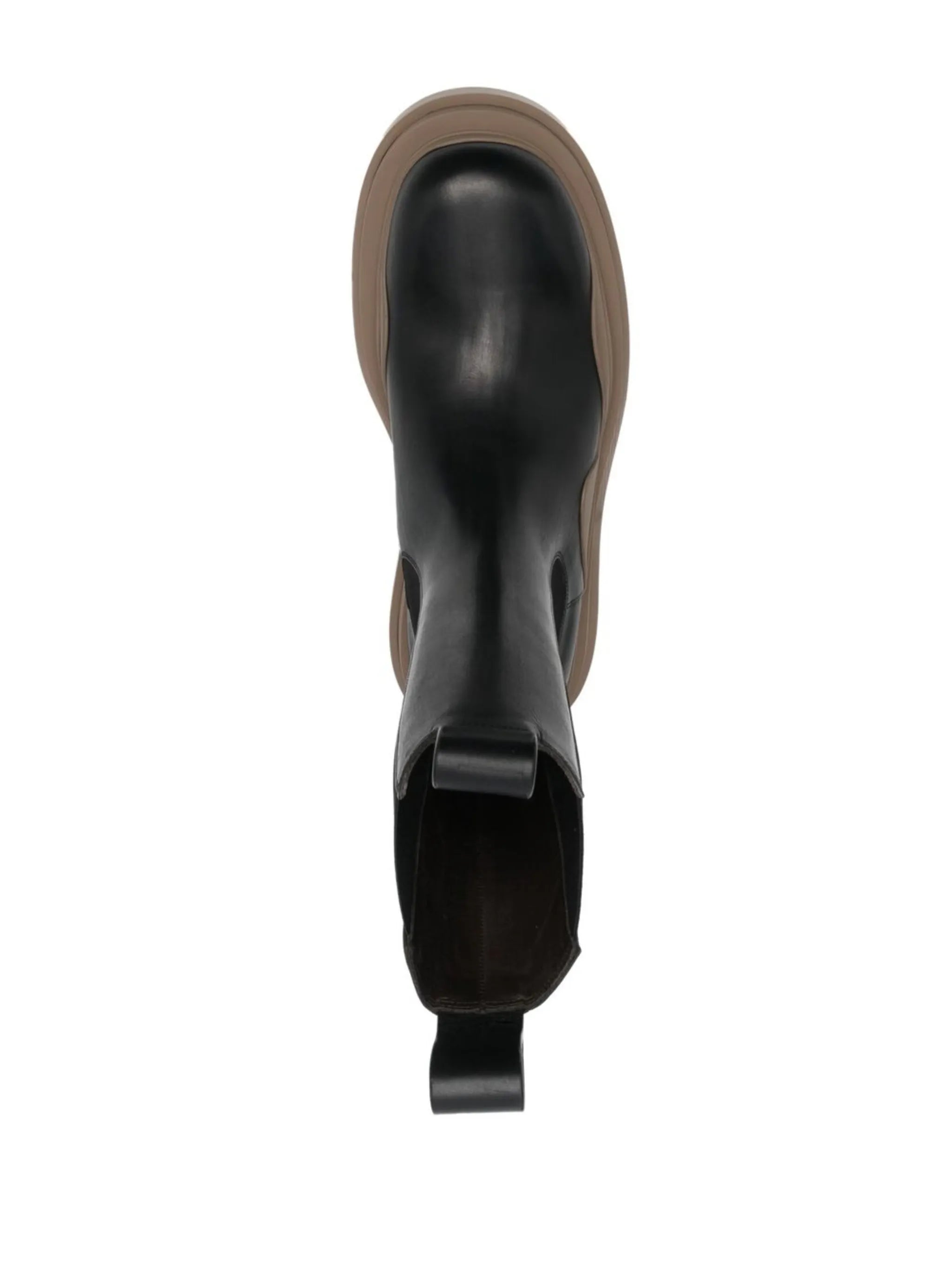 Tire contrasting-panel ankle boots