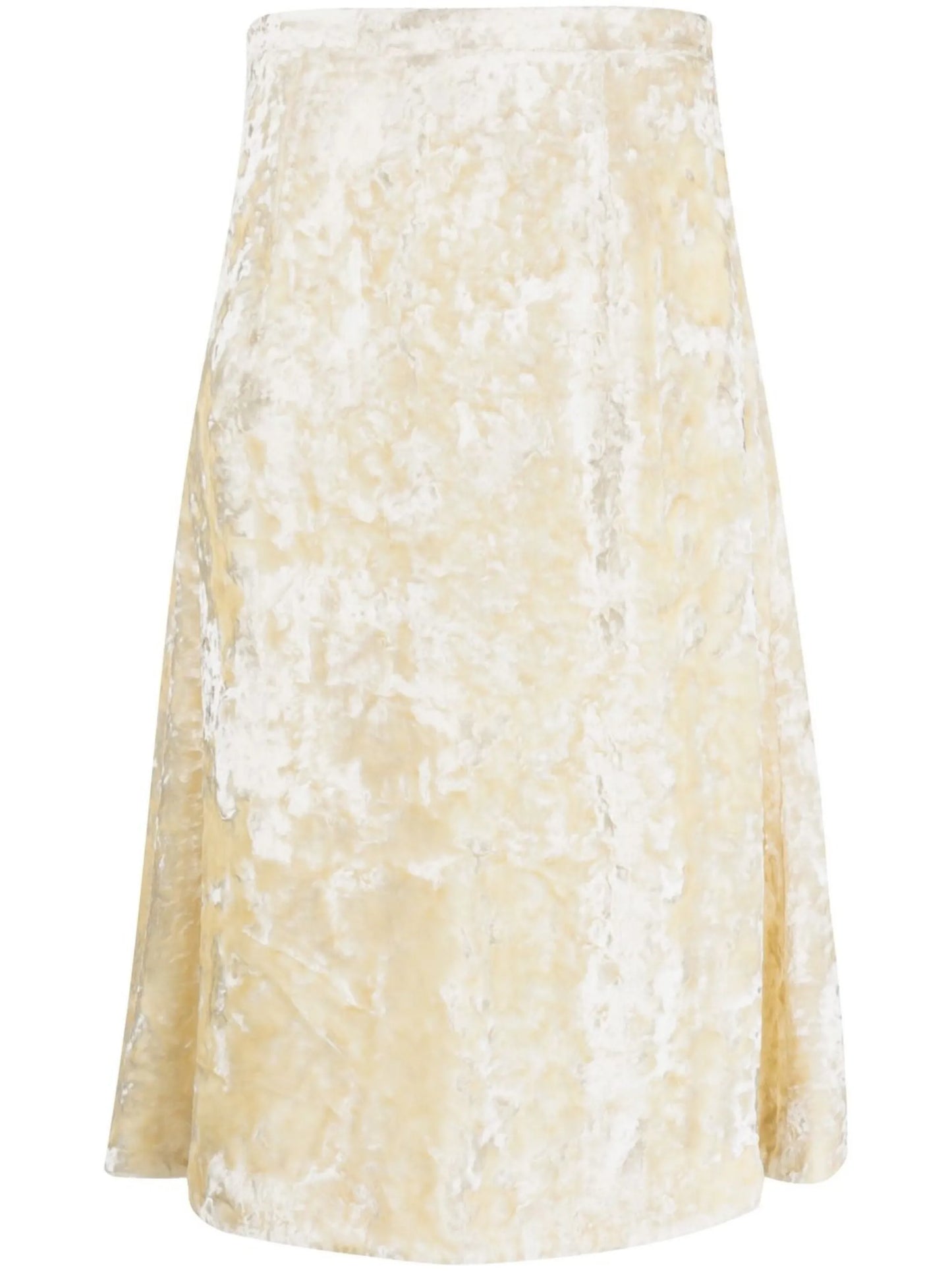 textured mid-length skirt