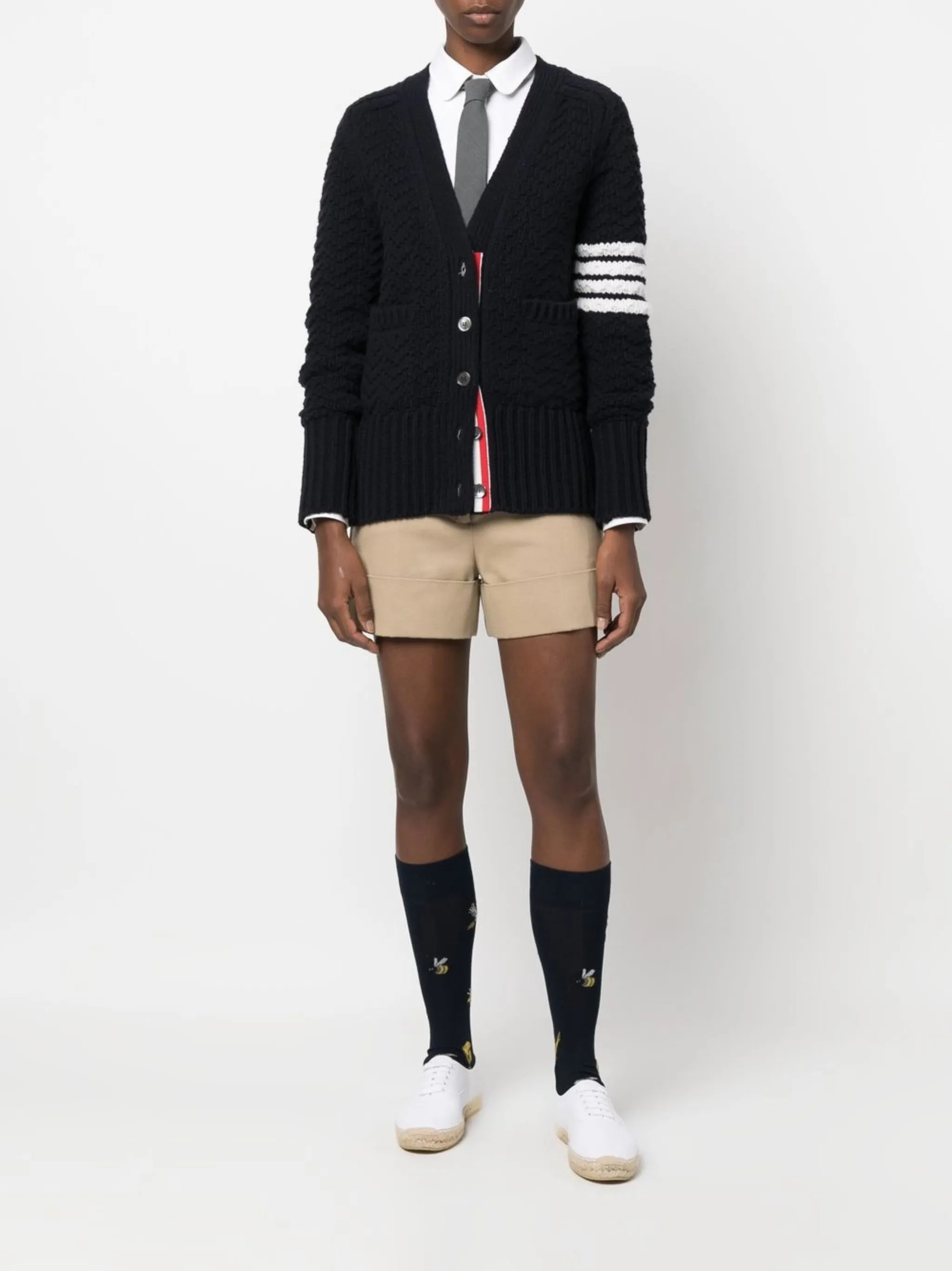 grosgrain-loop tailored shorts