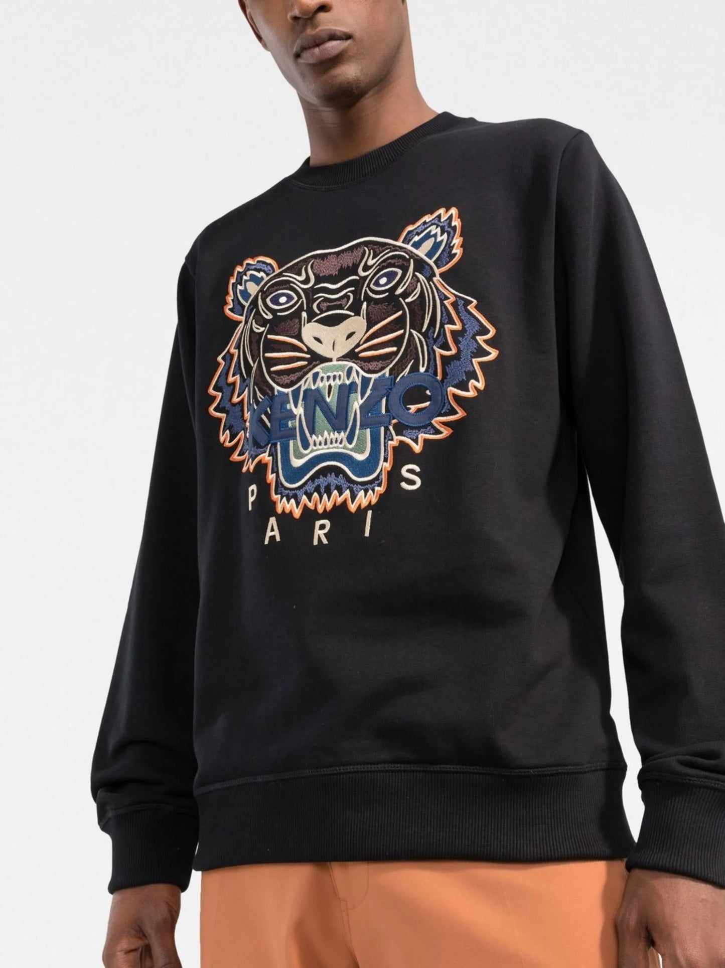 logo print crew neck sweatshirt
