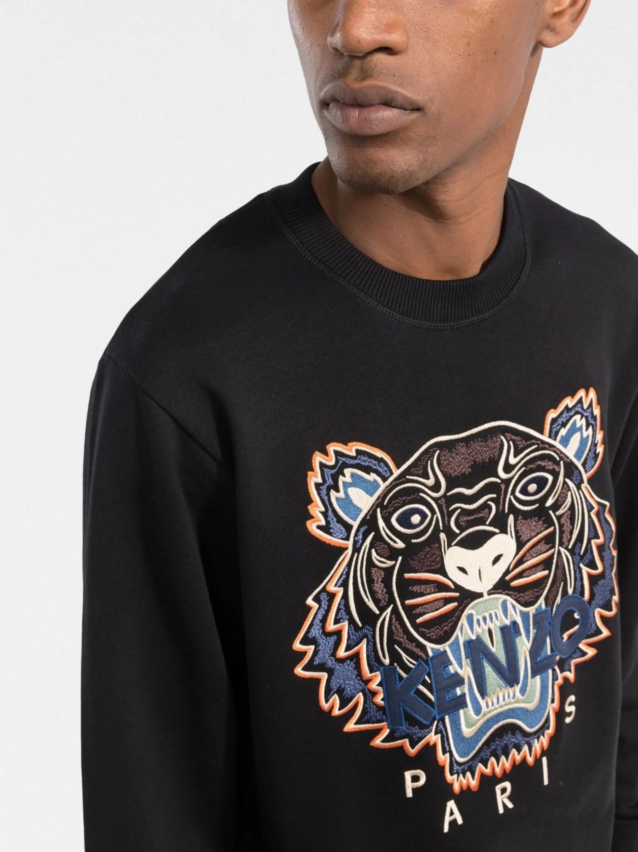 logo print crew neck sweatshirt