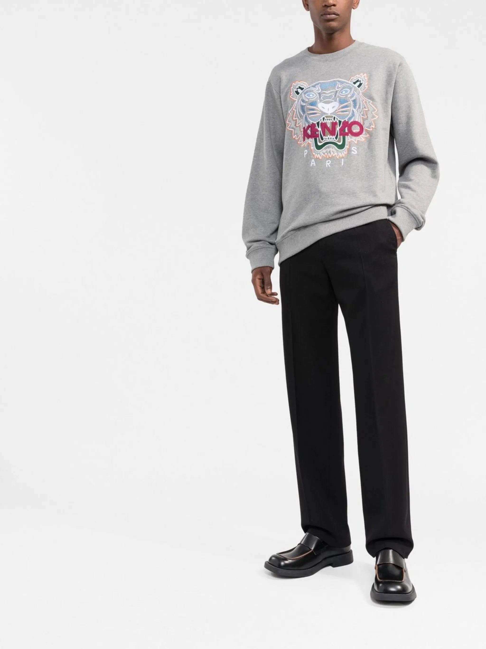logo-print crew neck sweatshirt