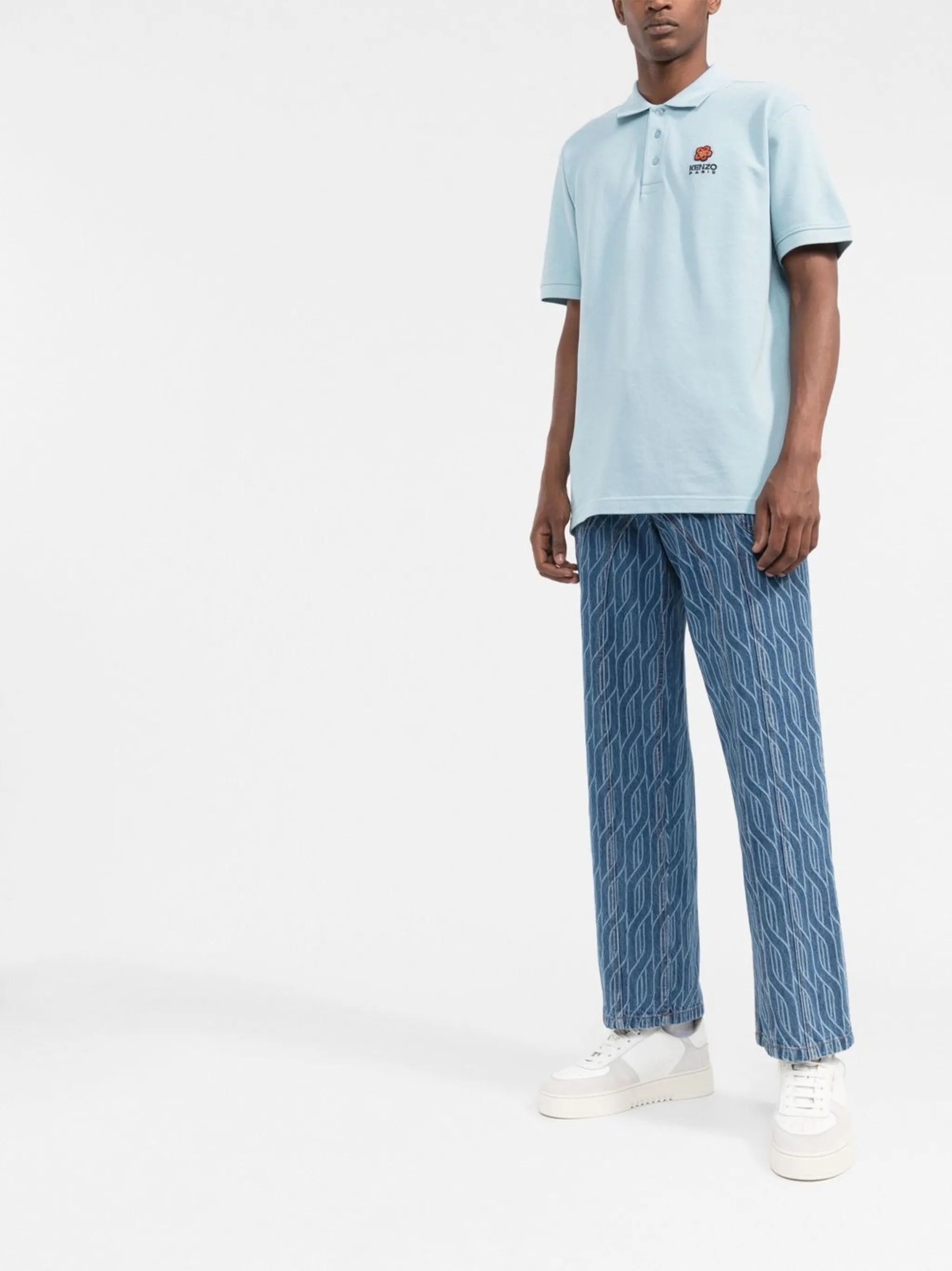 Boke Flower logo-embroidered polo shirt