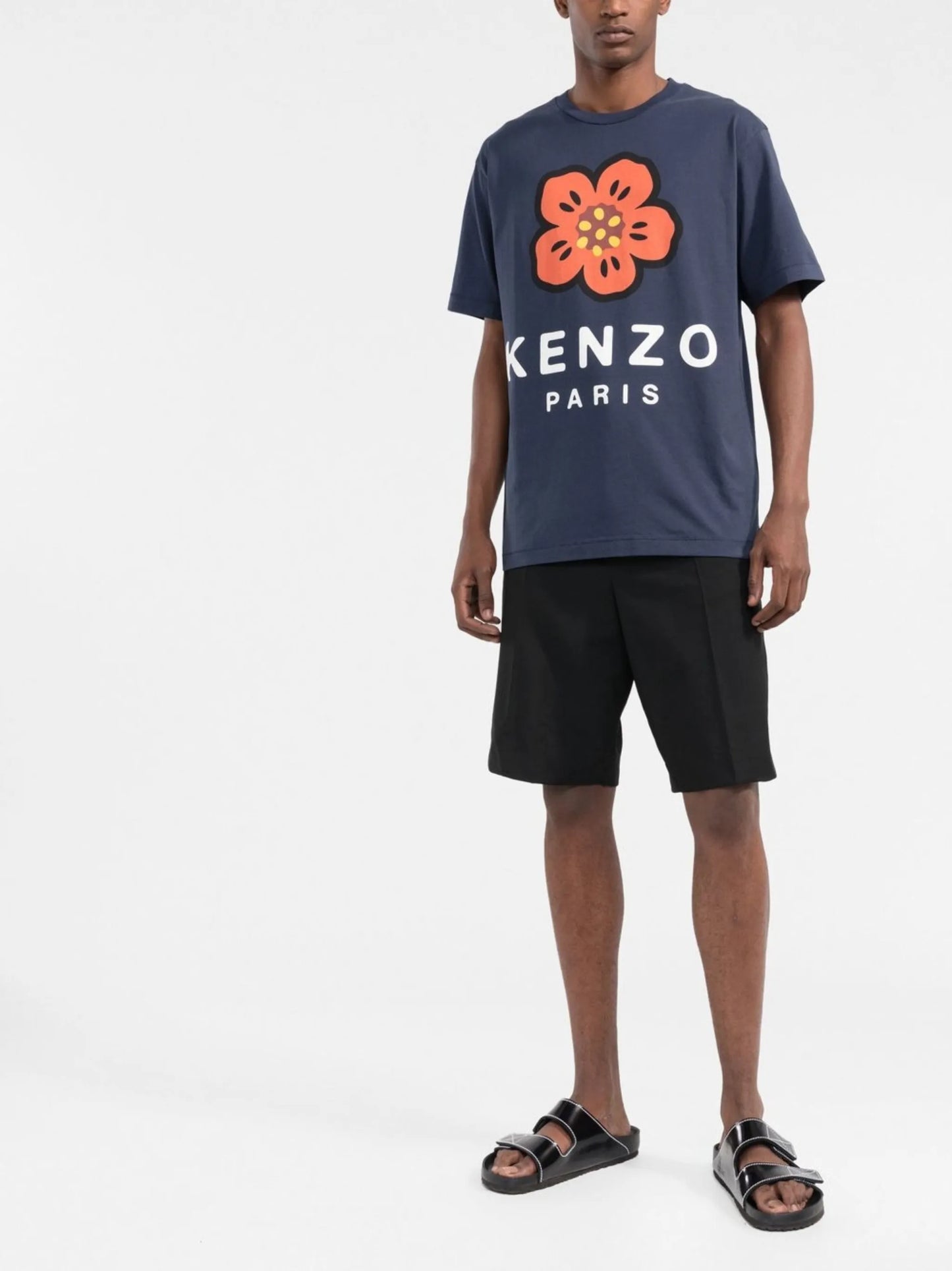 Poppy-print short-sleeve T-shirt