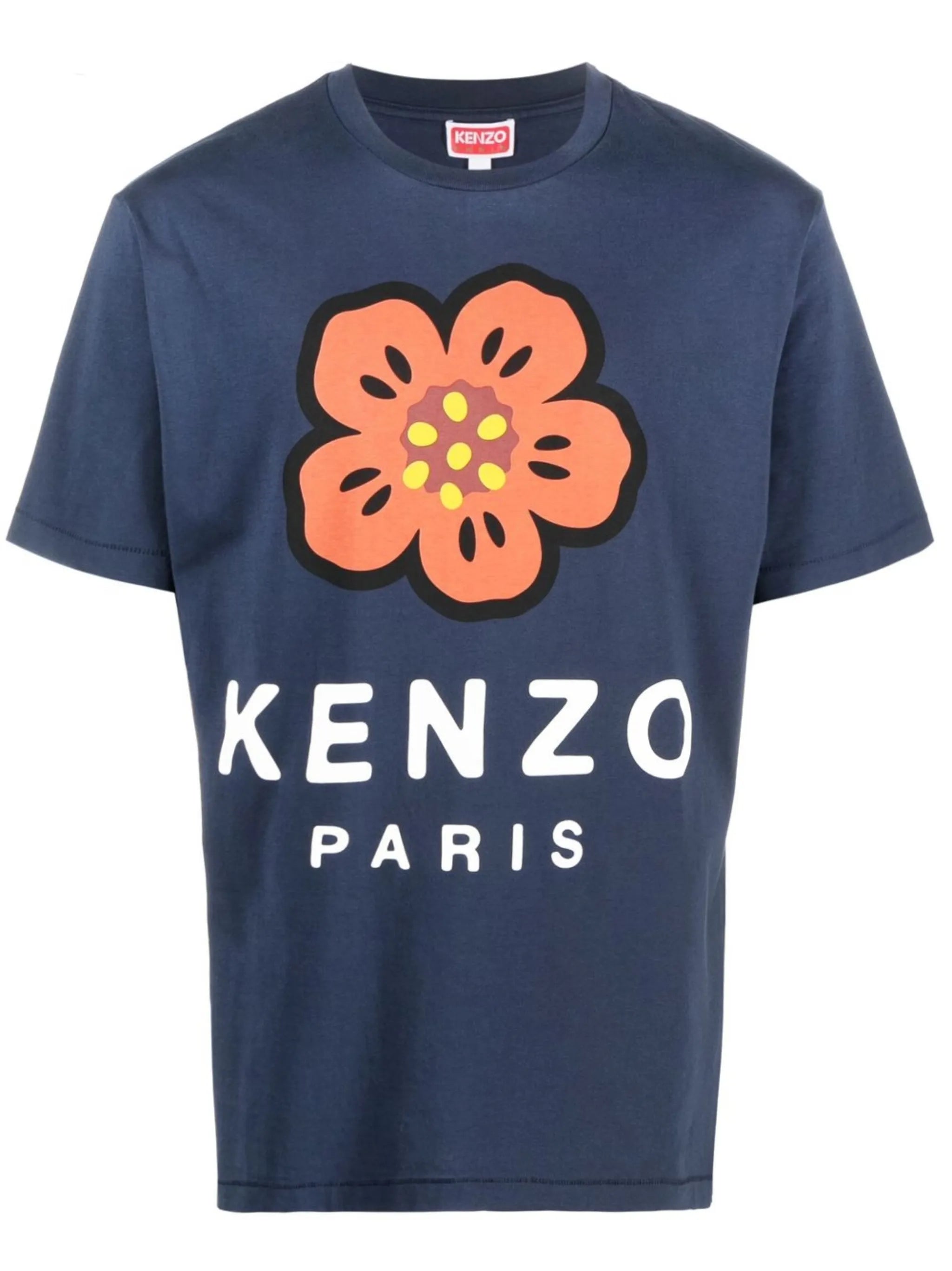 Poppy-print short-sleeve T-shirt