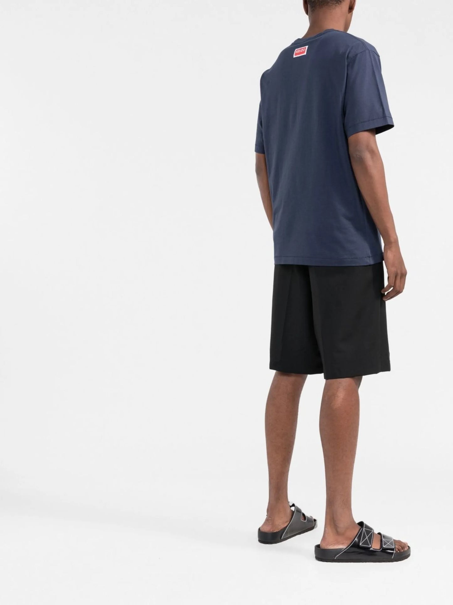Poppy-print short-sleeve T-shirt