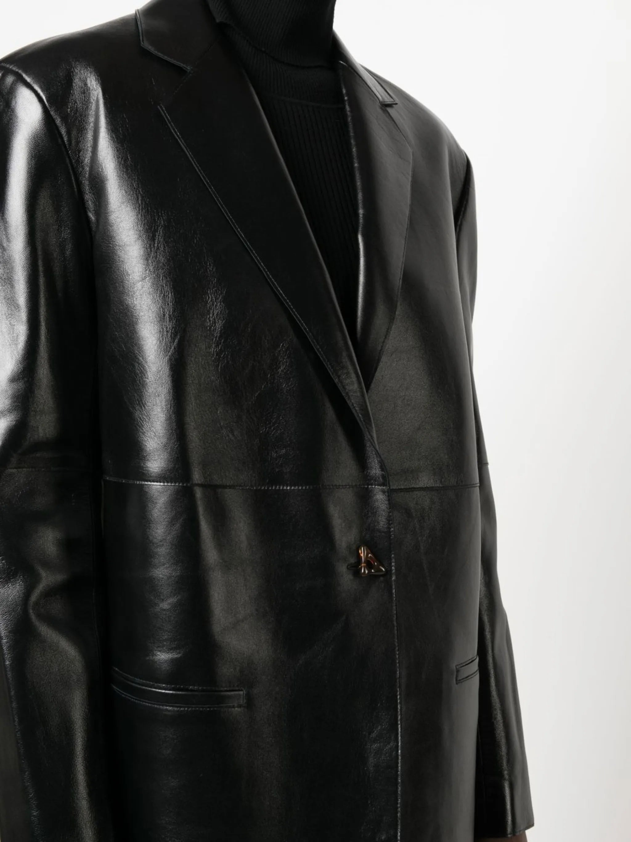 Mercedes glossy-finish blazer