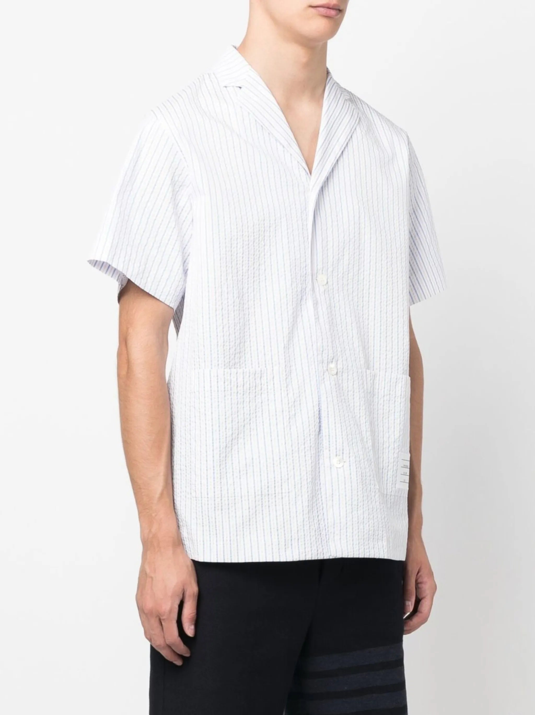 striped short-sleeved shirt