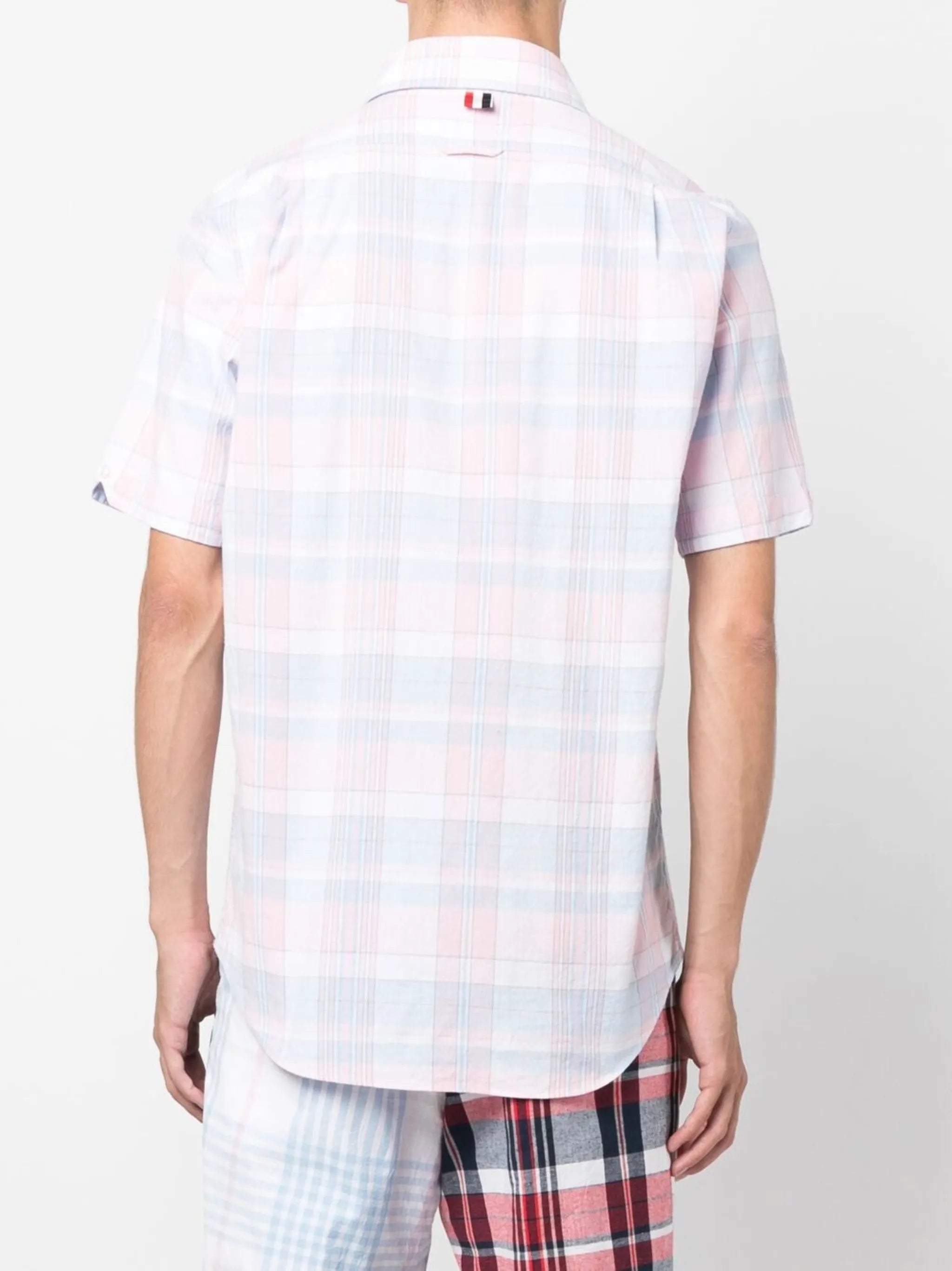 check-print short-sleeve shirt