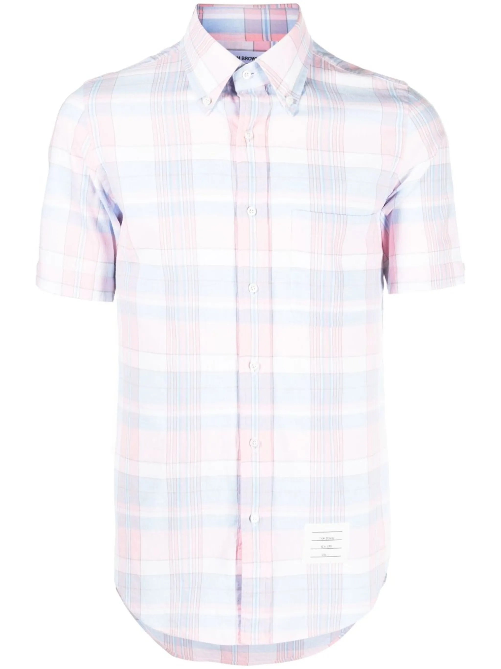 check-print short-sleeve shirt