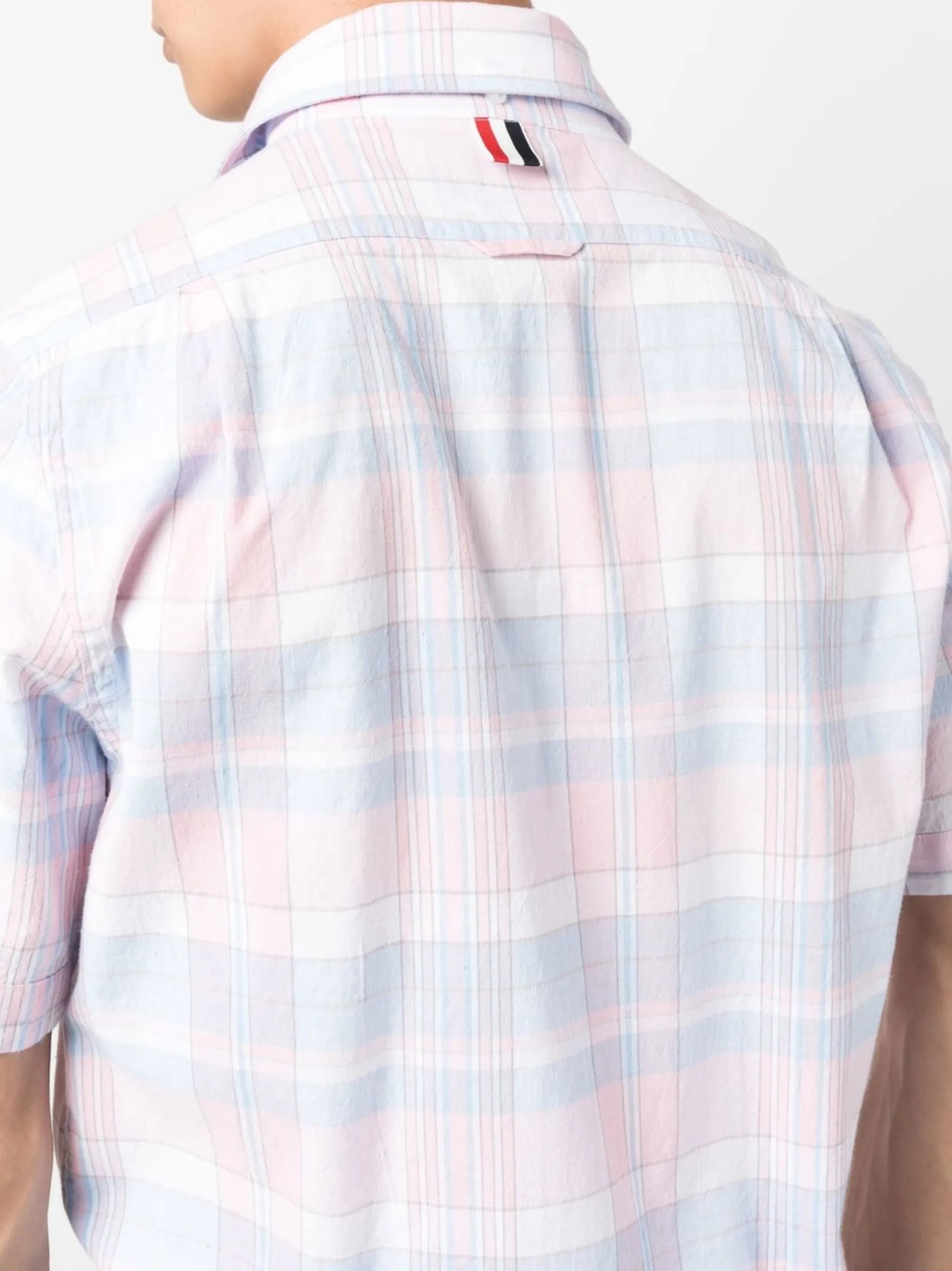 check-print short-sleeve shirt