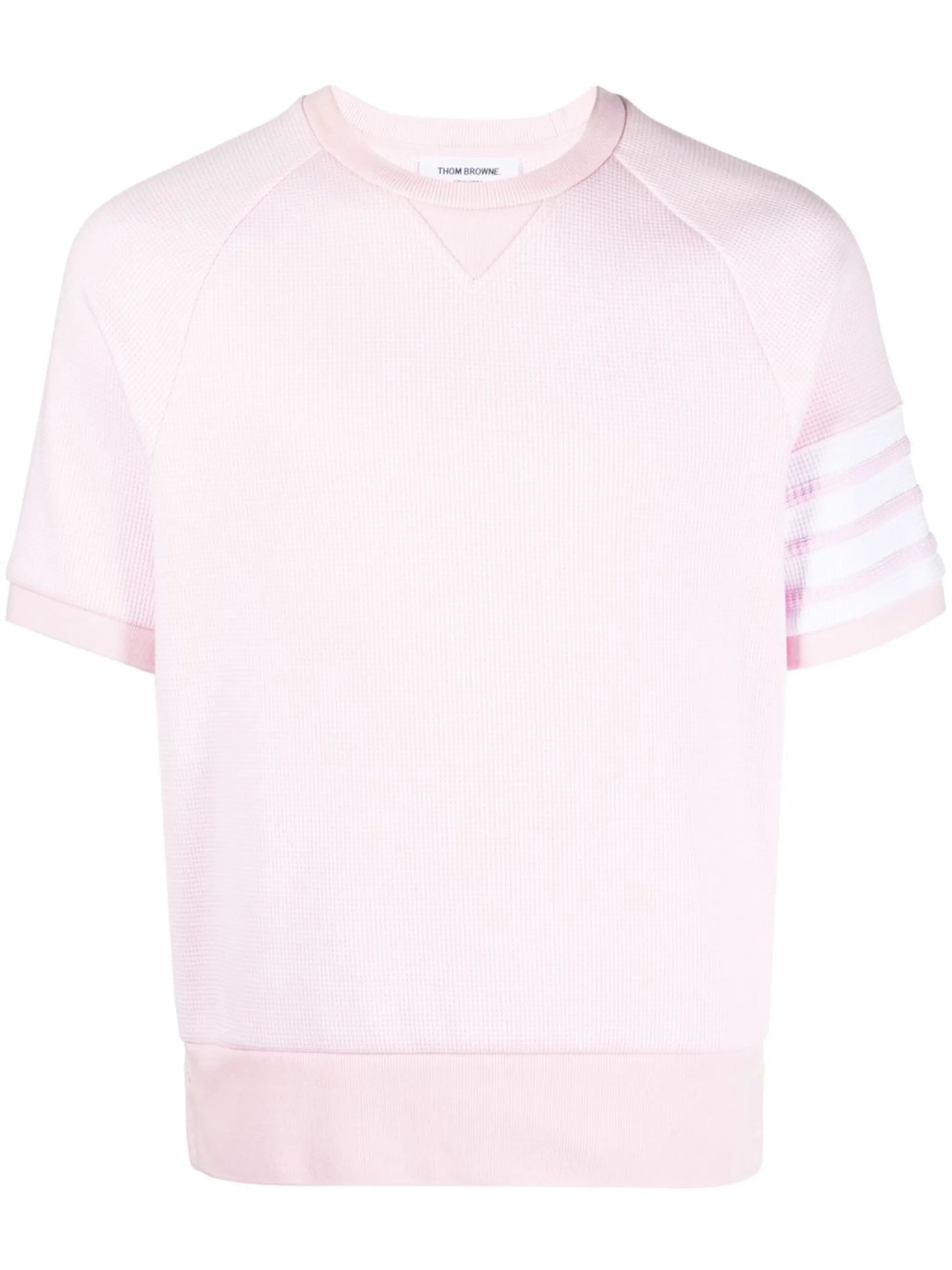 stripe-detail short-sleeved jumper