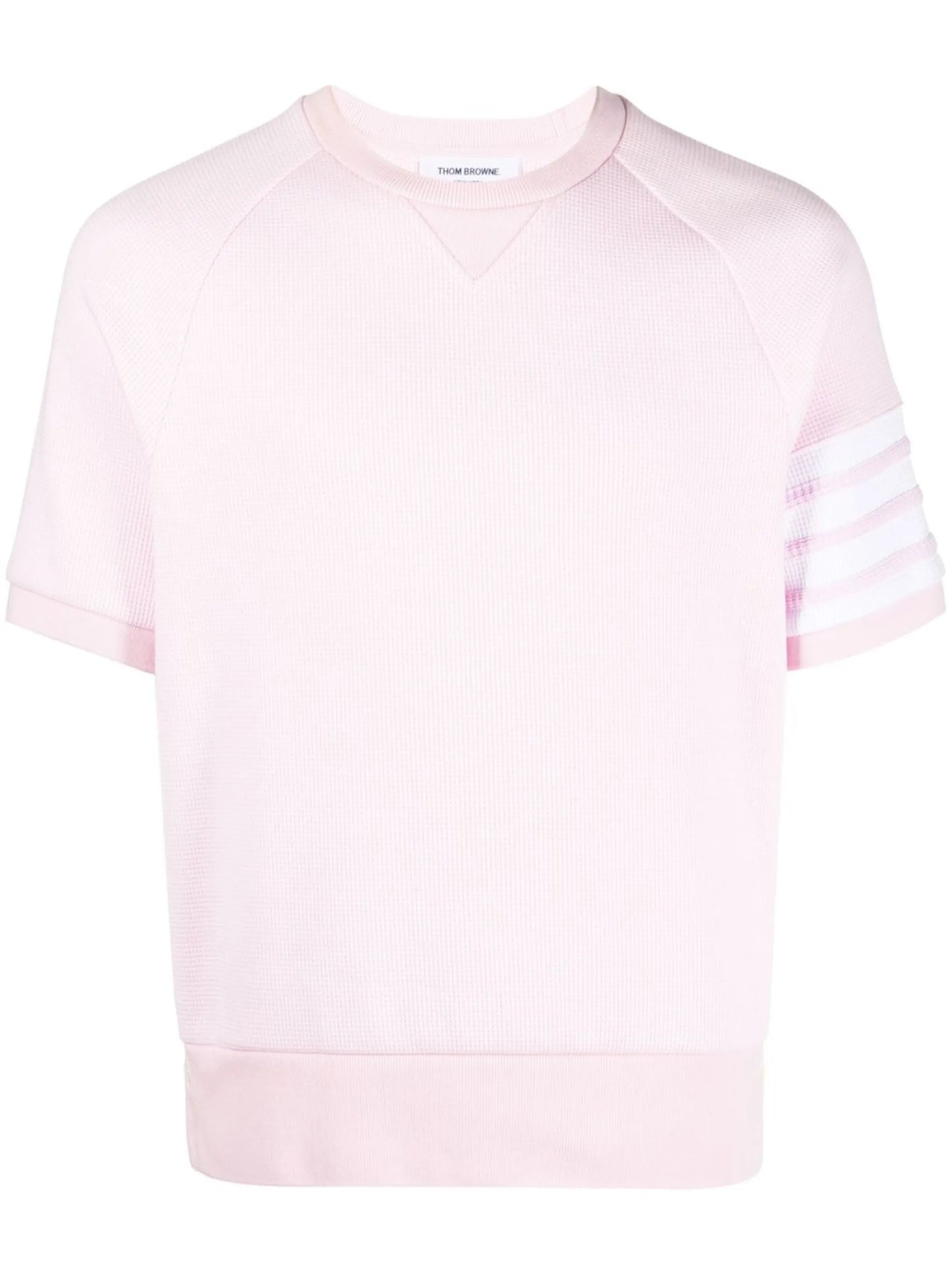 stripe-detail short-sleeved jumper
