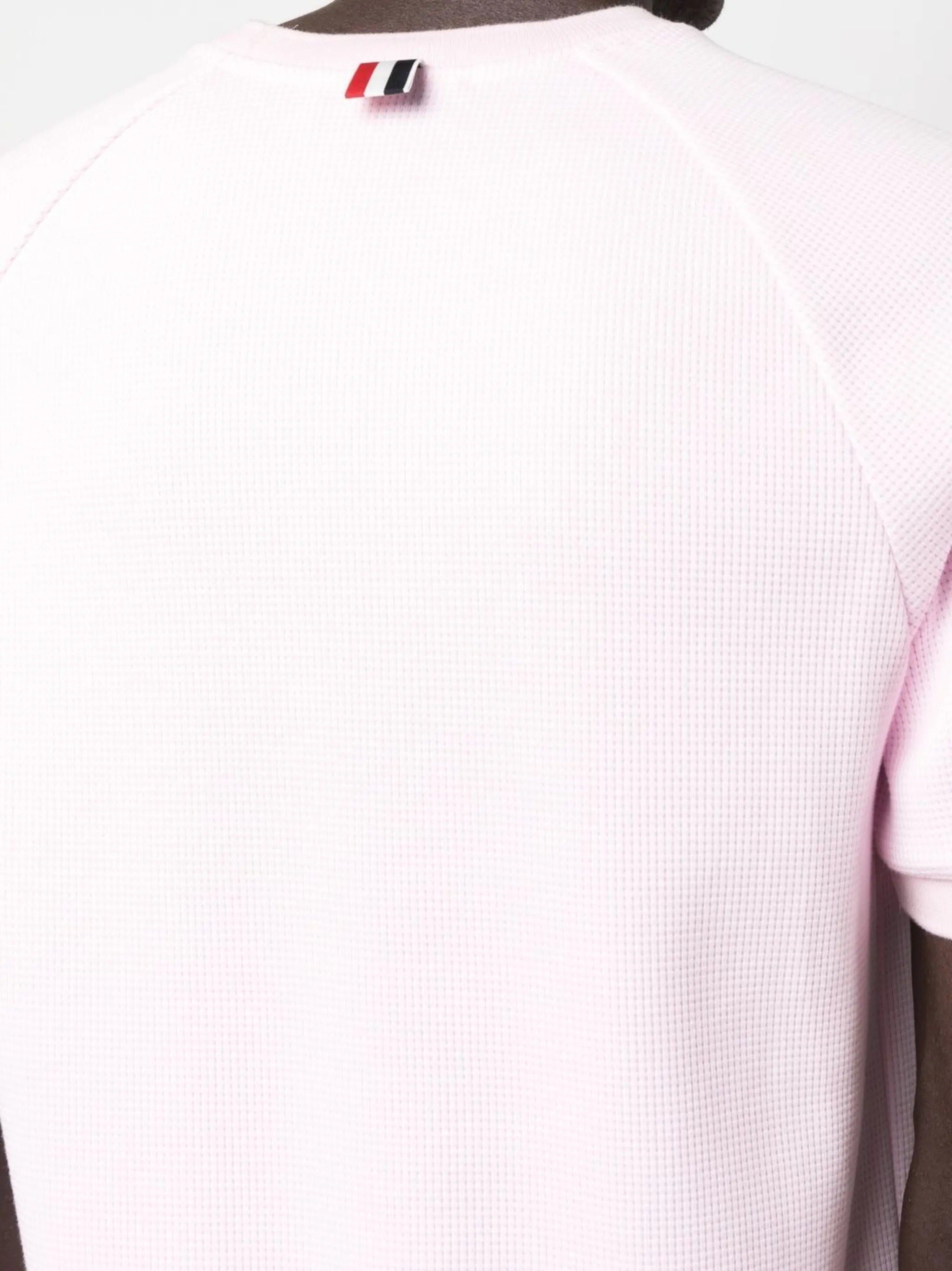 stripe-detail short-sleeved jumper