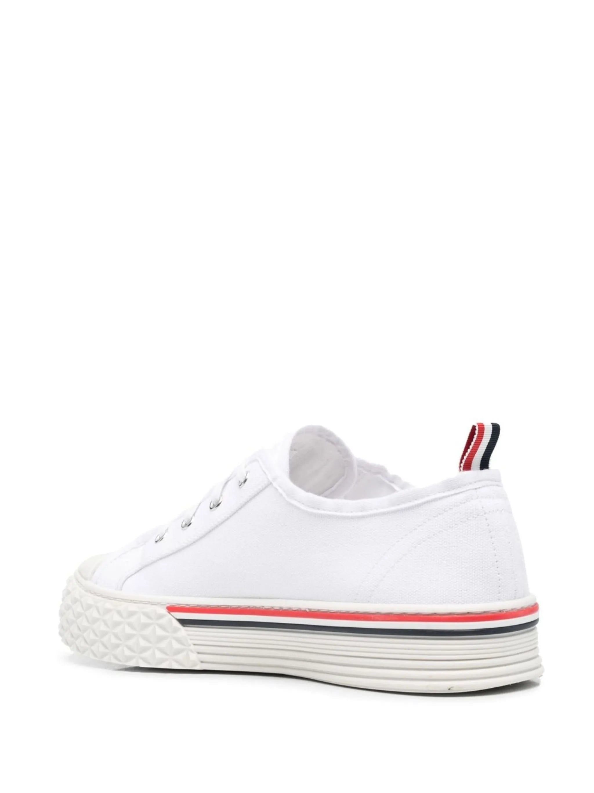 stripe-trim lace-up sneakers