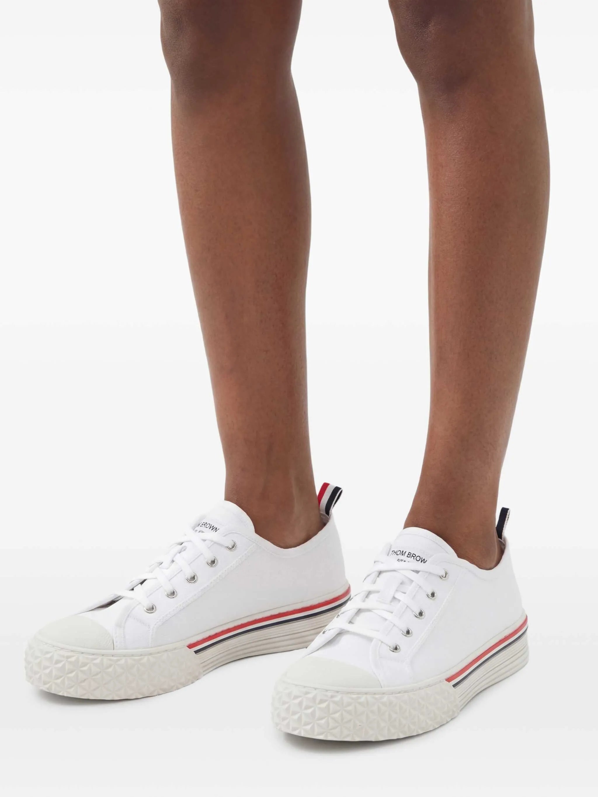 canvas tread sole collegiate sneakers
