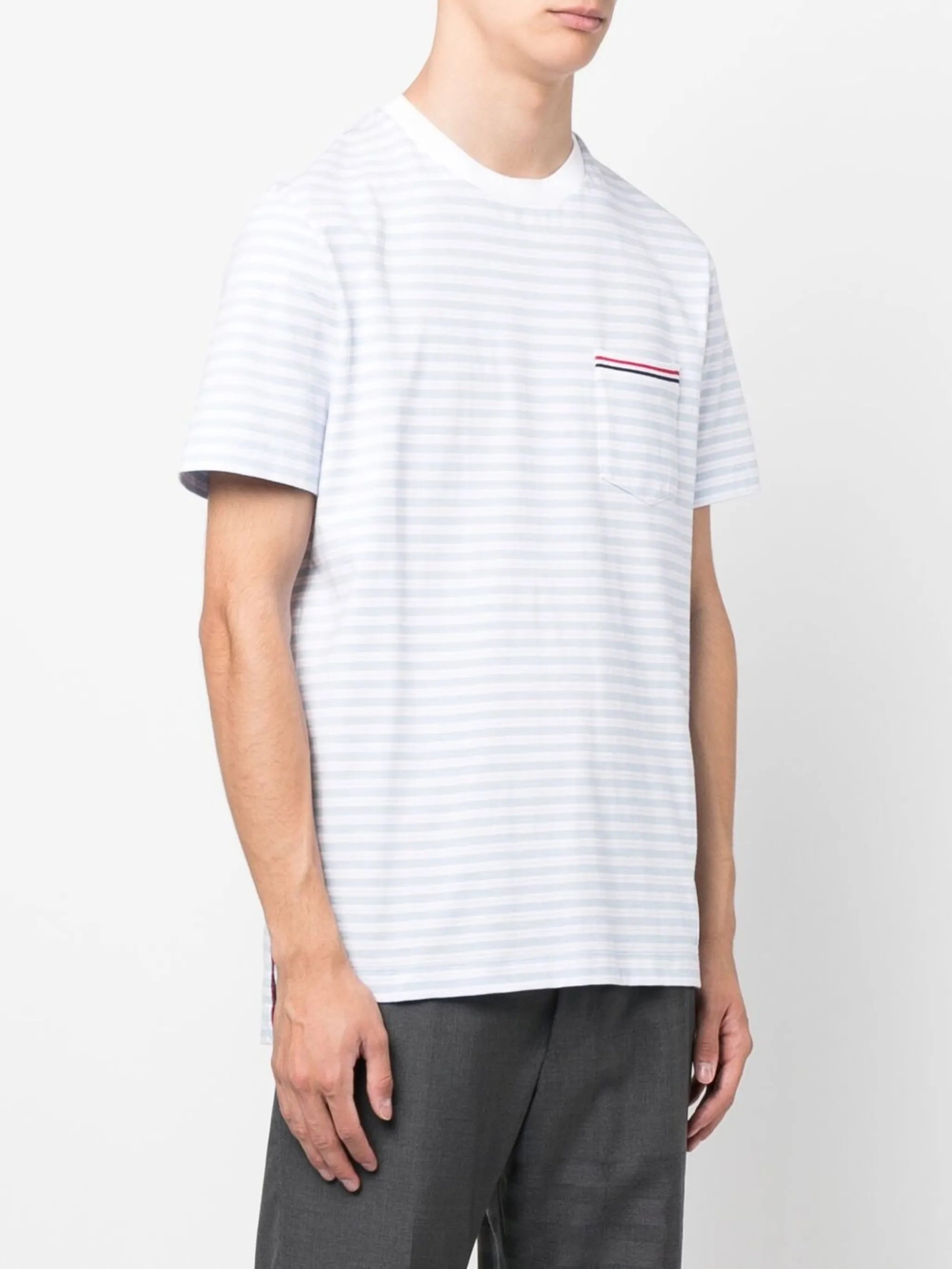 stripe-print cotton shirt