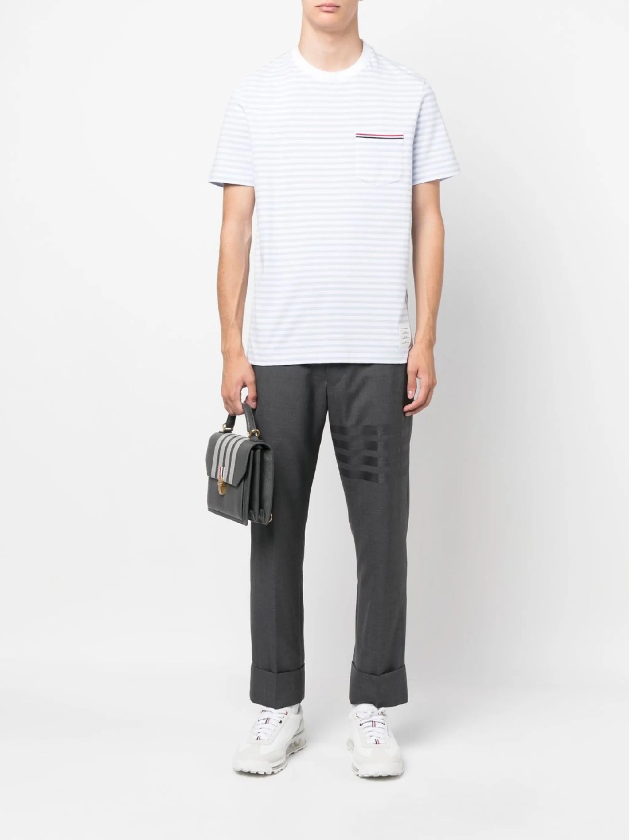 stripe-print cotton shirt