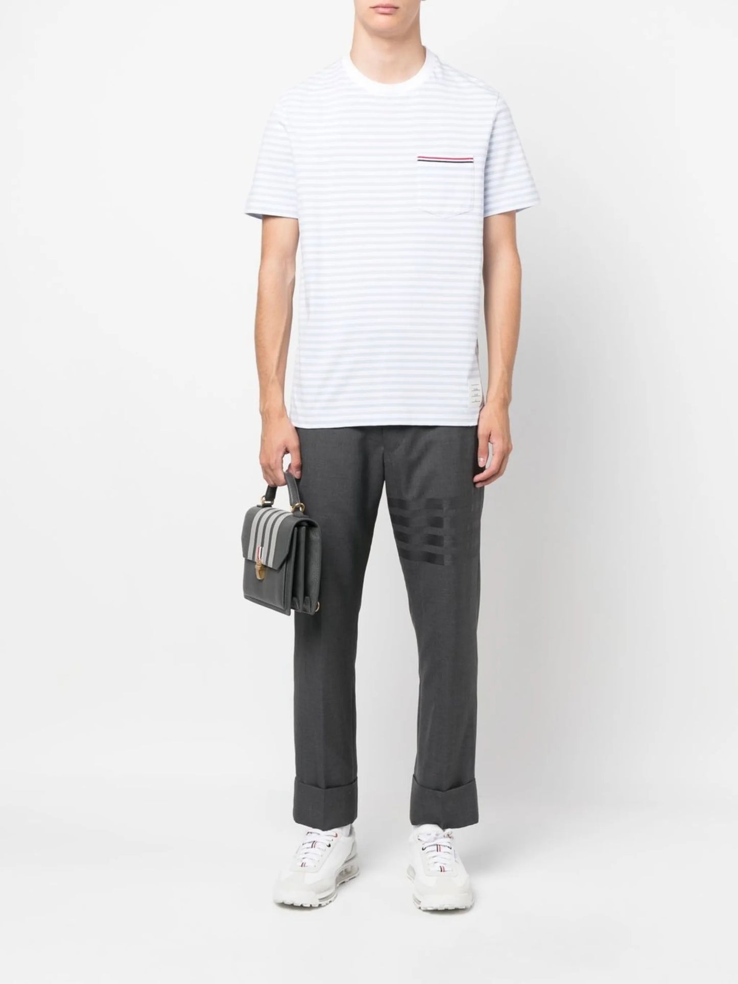 stripe-print cotton shirt