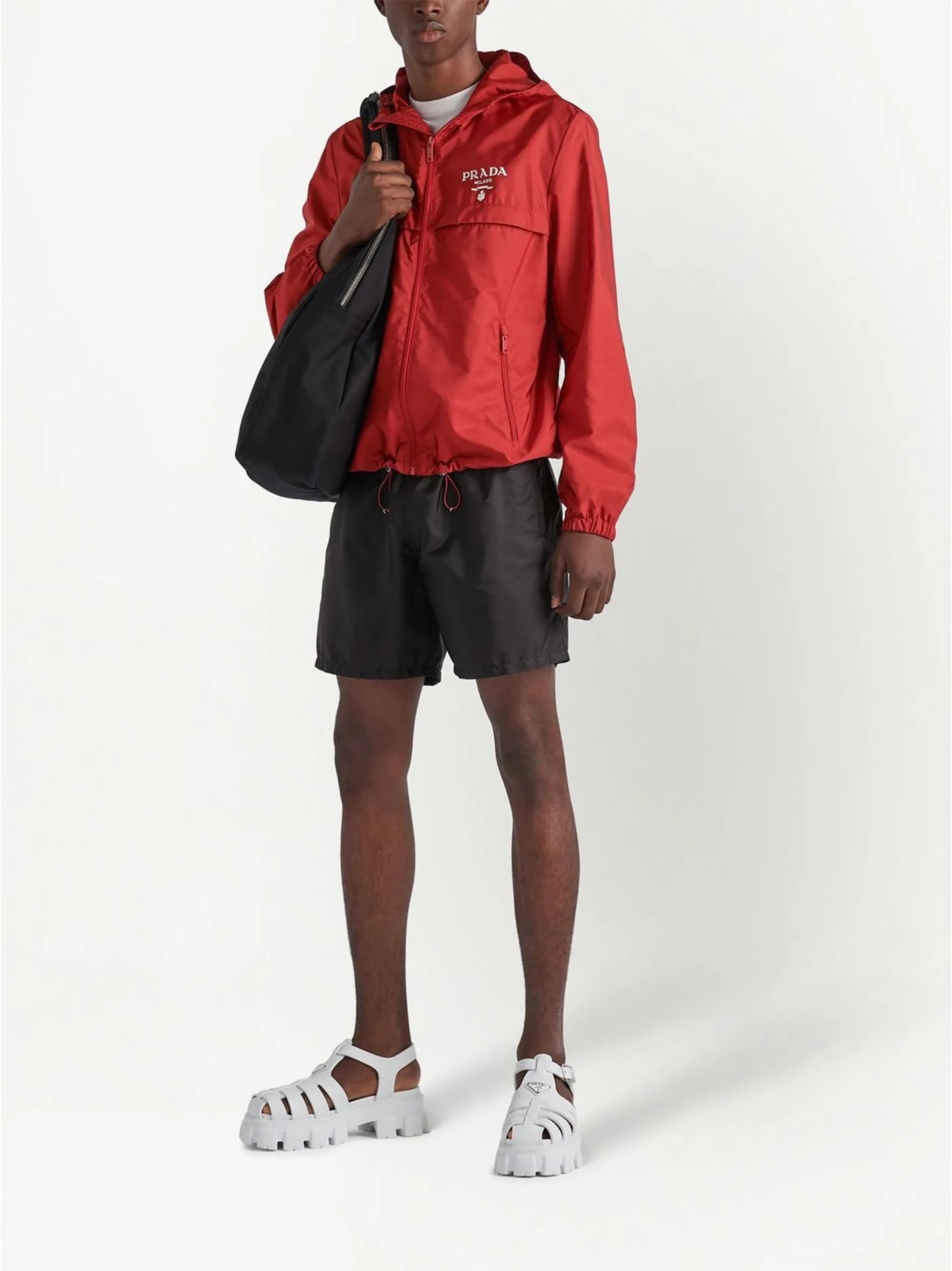 Re-Nylon hooded jacket
