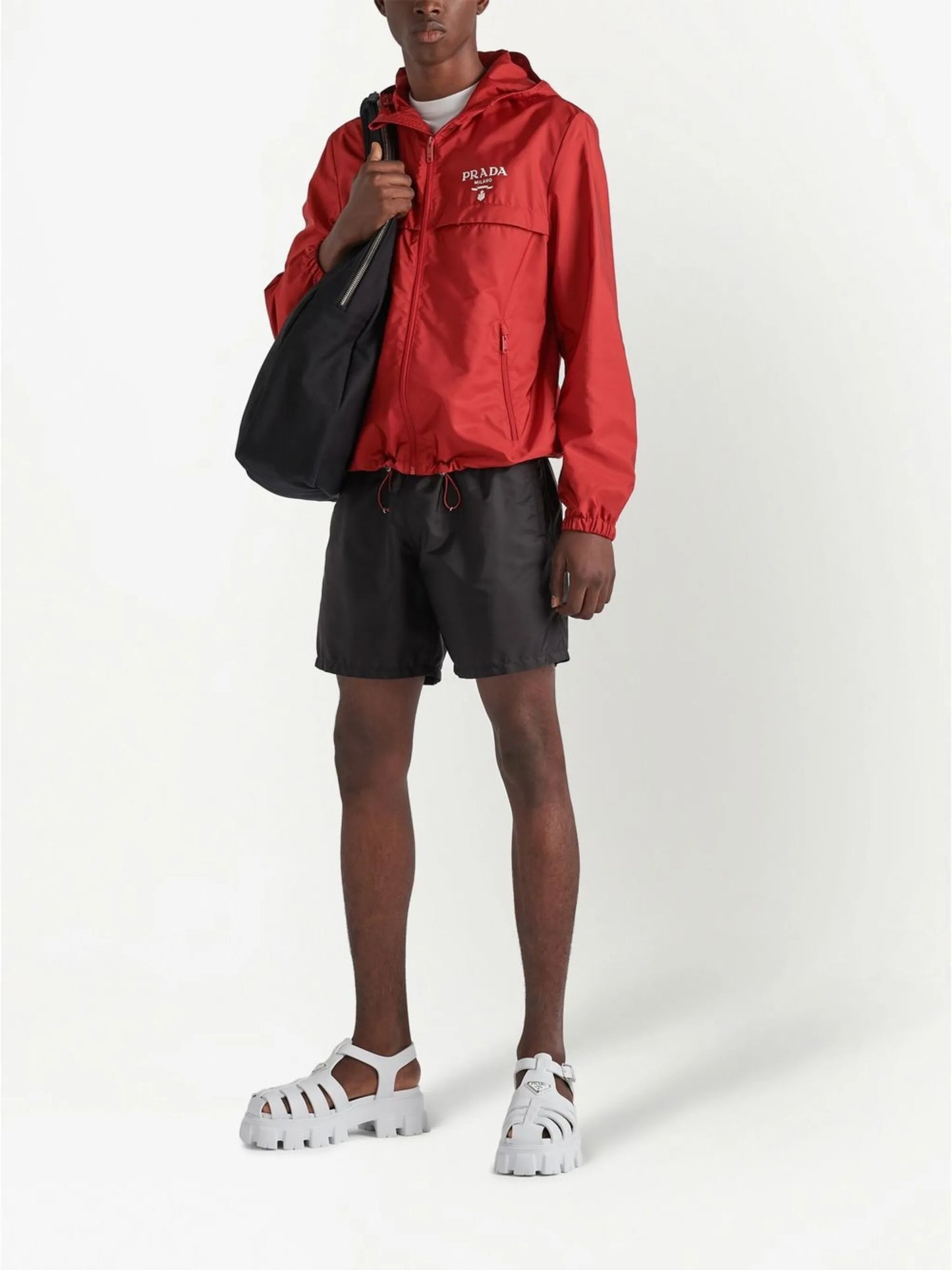 Re-Nylon hooded jacket