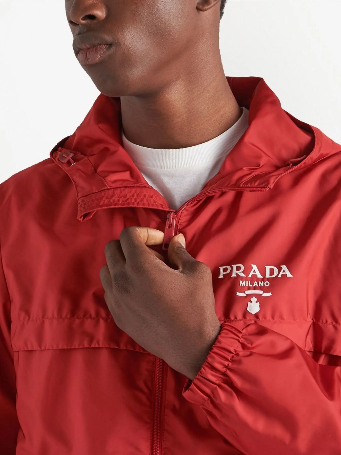 Re-Nylon hooded jacket