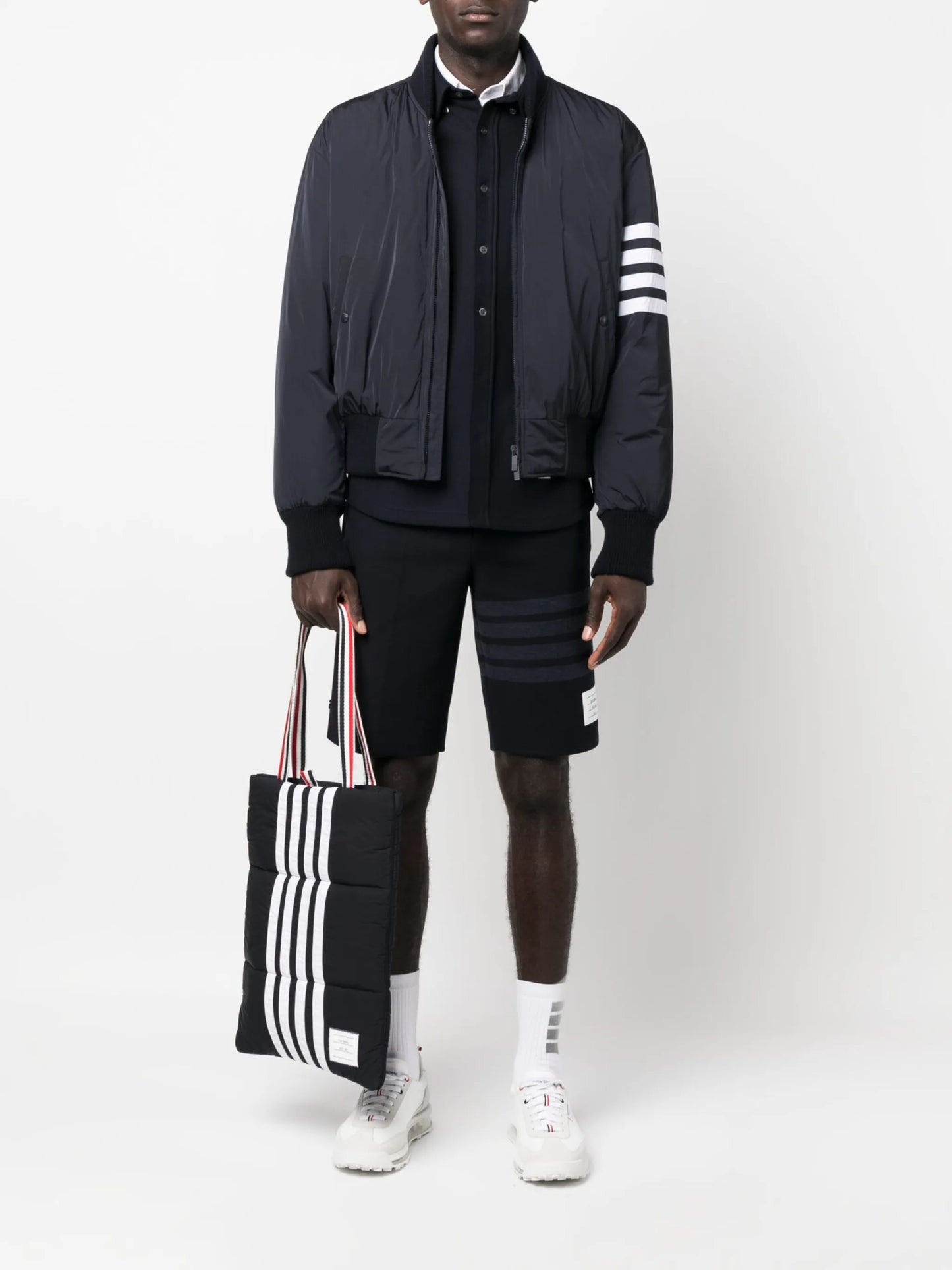 4-Bar stripe bomber jacket