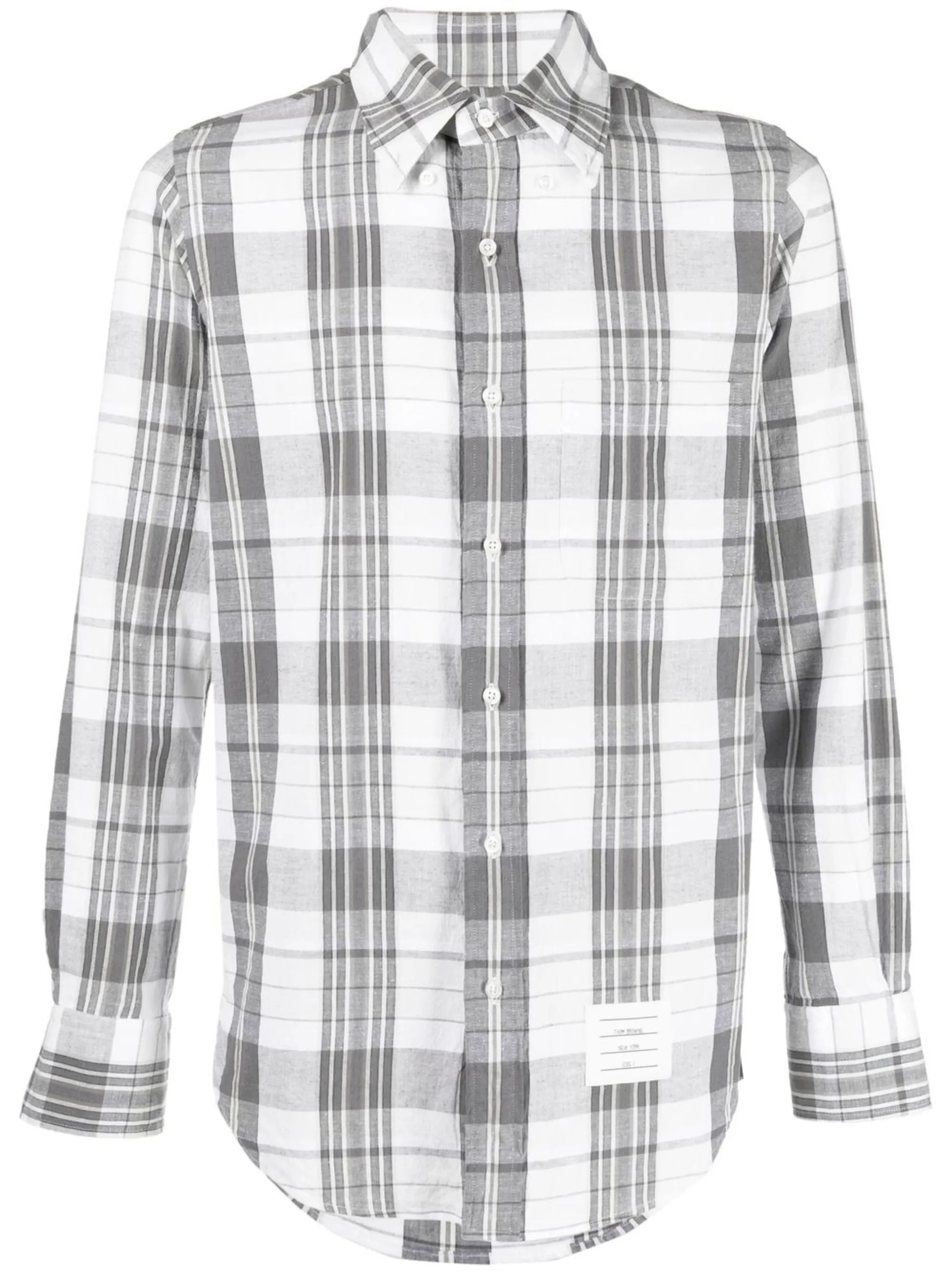 checked long-sleeved shirt