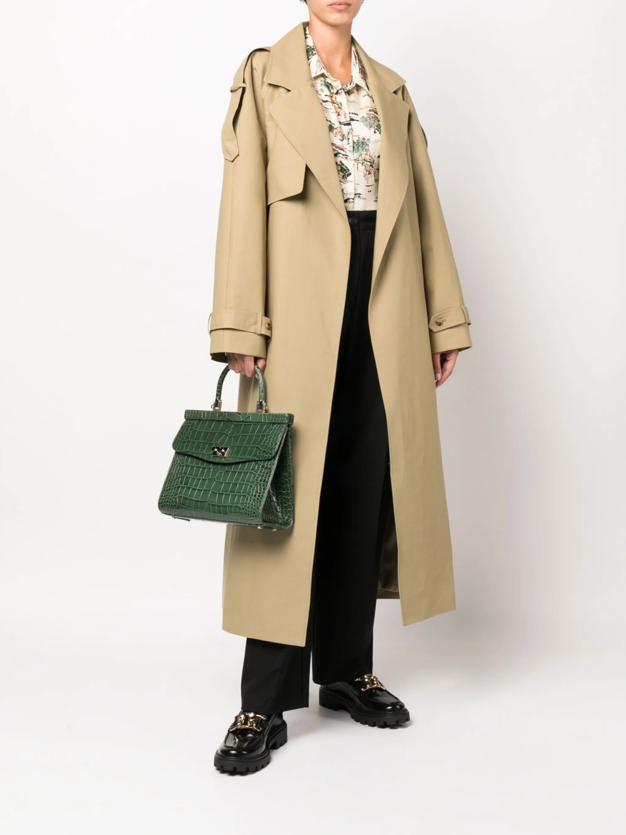 Suzanne long trench coat